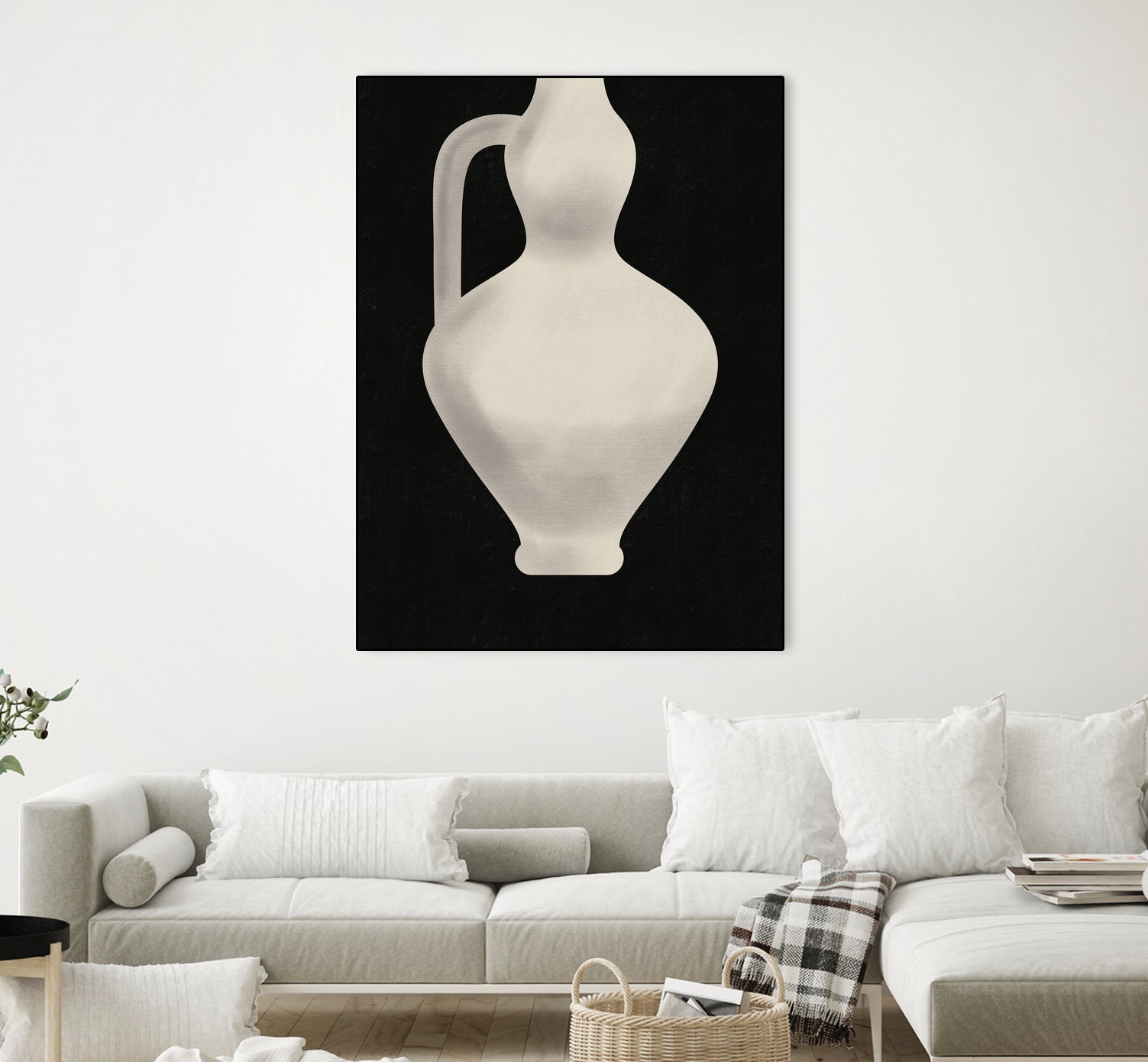 Vintage White Vase by Little on GIANT ART - illustration little dean