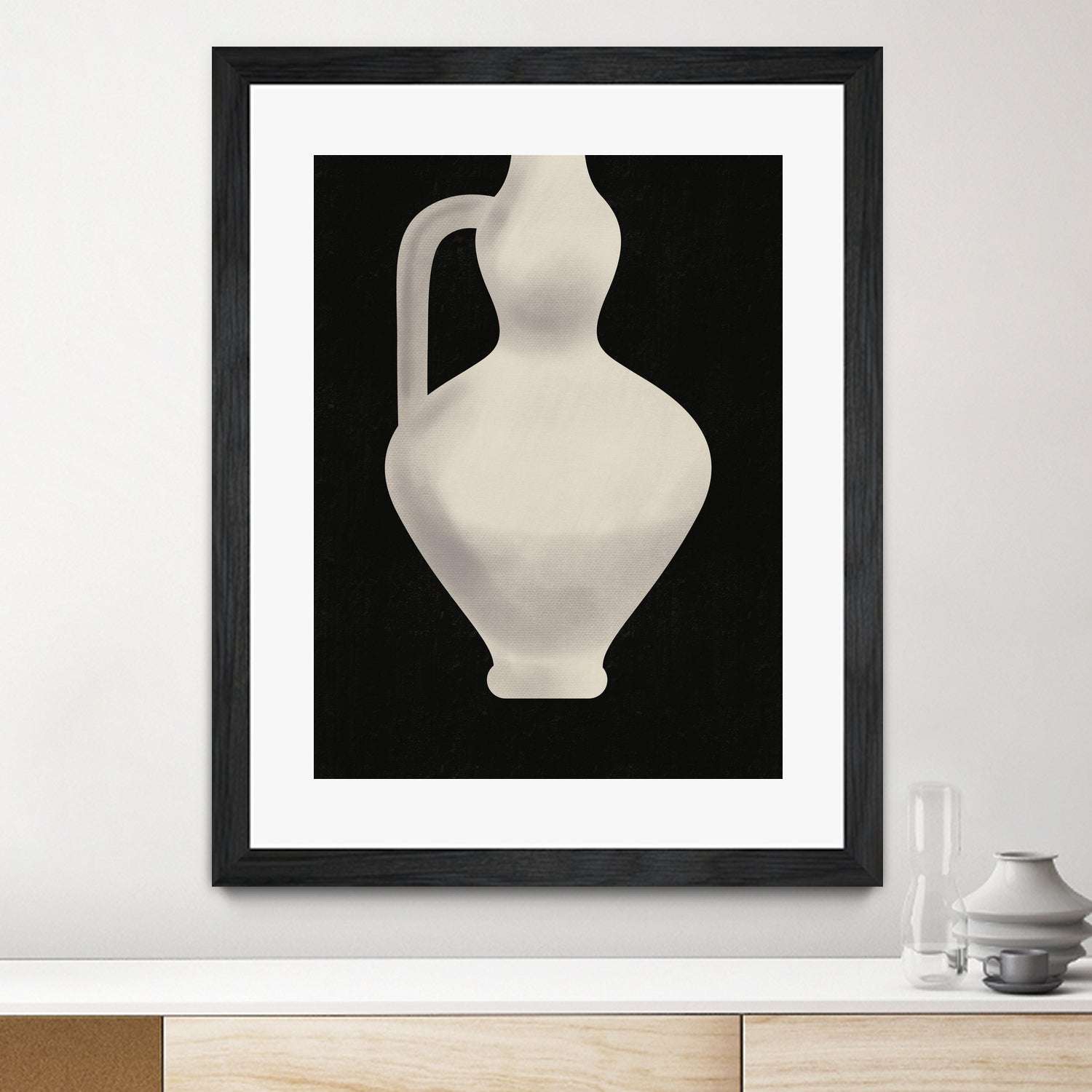 Vintage White Vase by Little on GIANT ART - illustration little dean