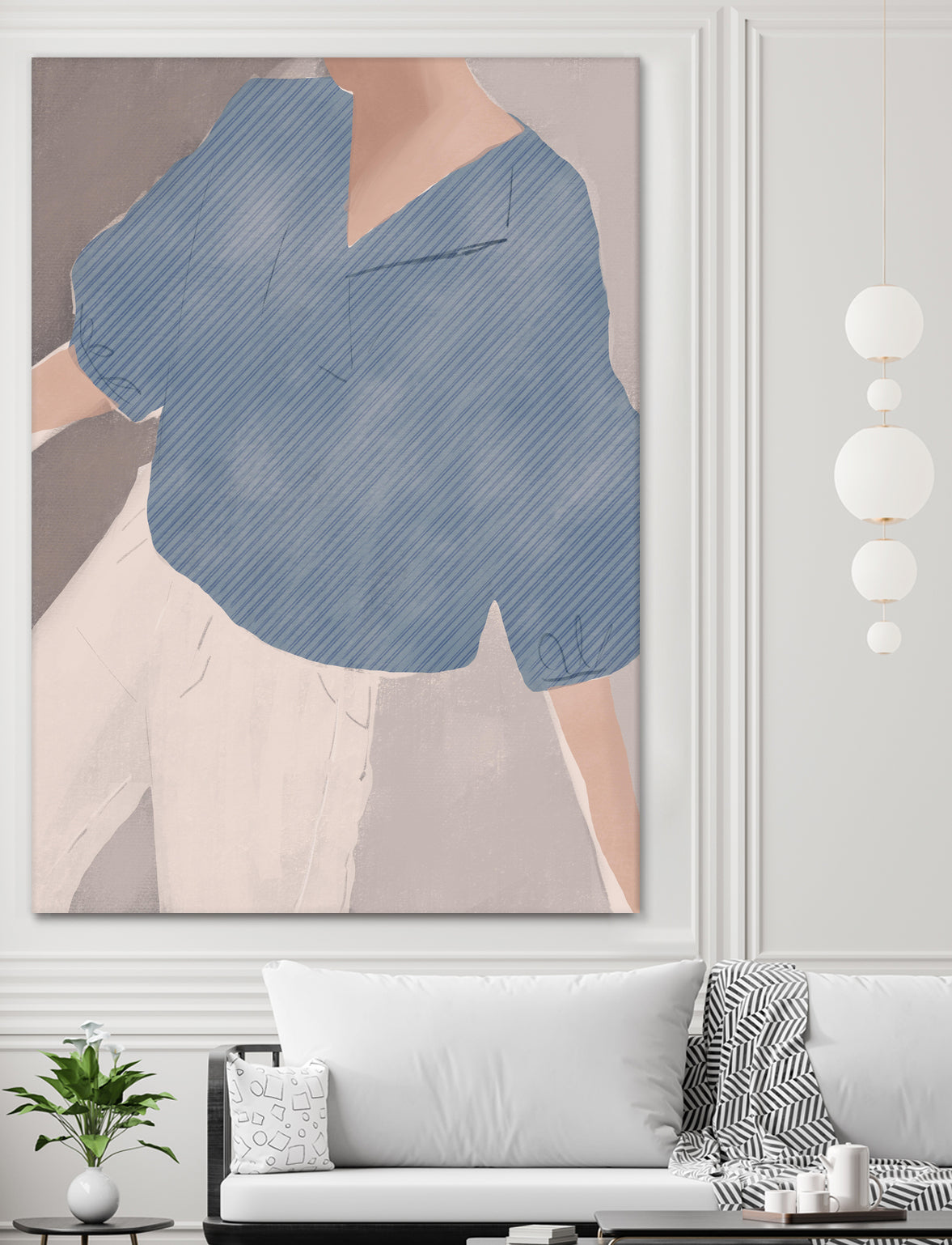 Striped Shirt Wanderer by Little on GIANT ART - illustration person