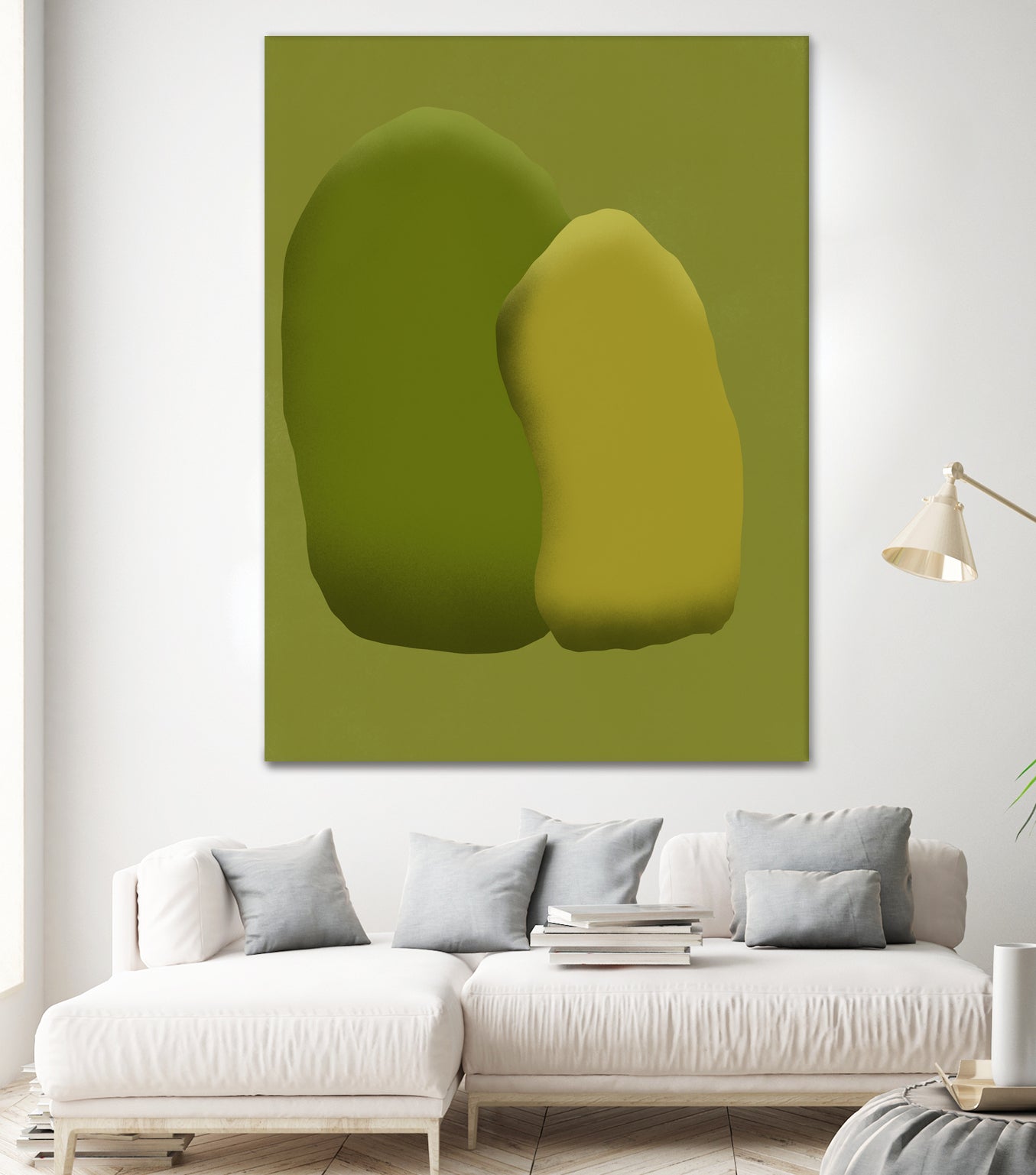 Stacking stone in green by Little on GIANT ART - illustration green