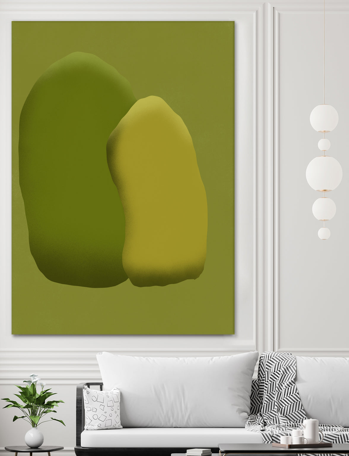 Stacking stone in green by Little on GIANT ART - illustration green