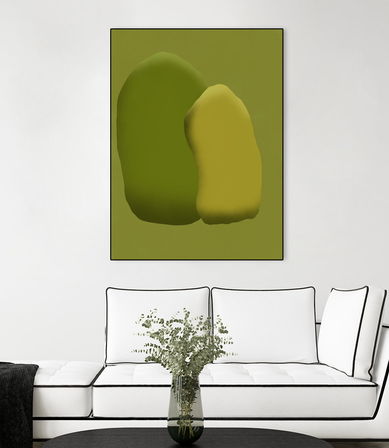 Stacking stone in green by Little on GIANT ART - illustration green