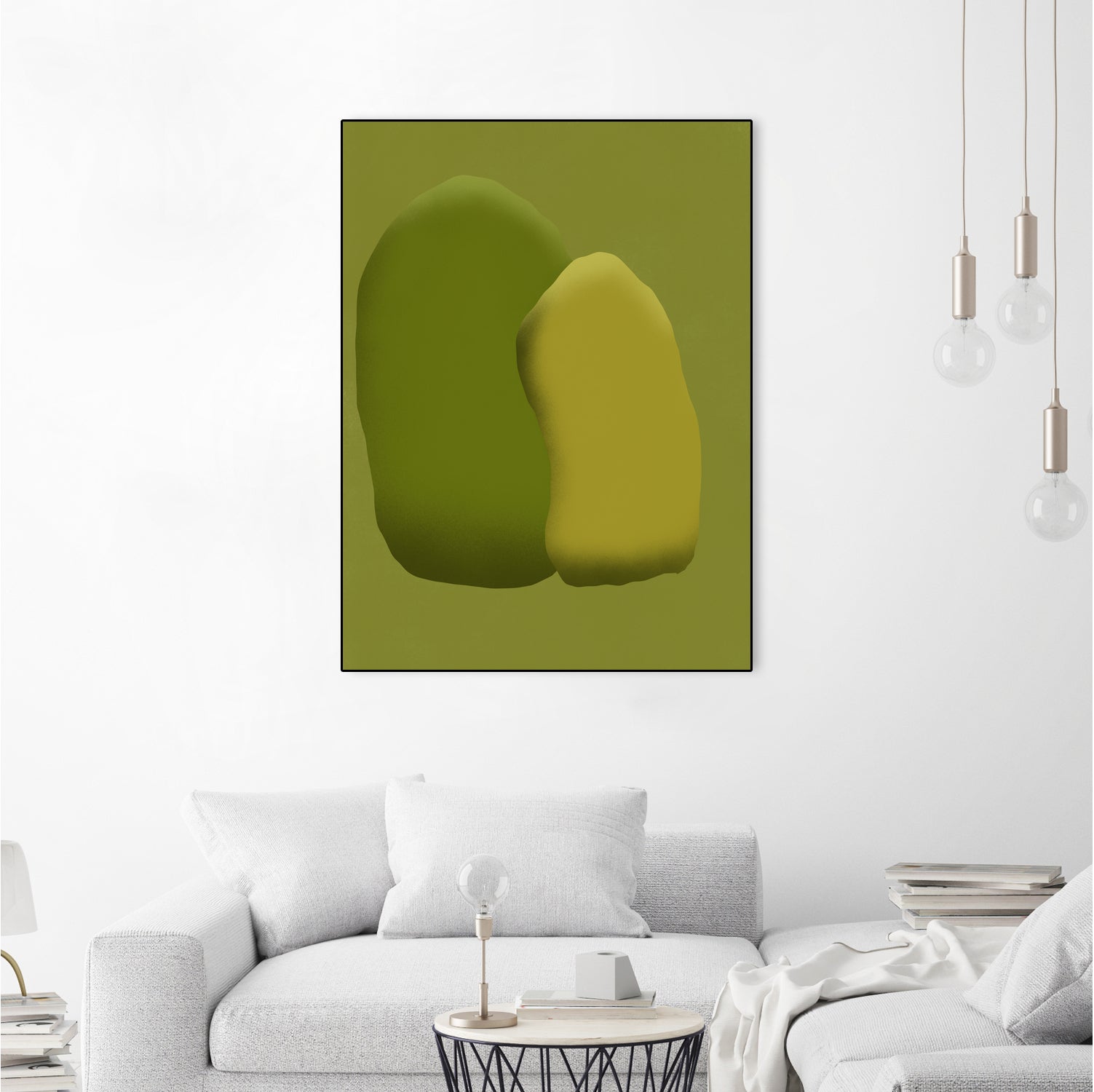 Stacking stone in green by Little on GIANT ART - illustration green
