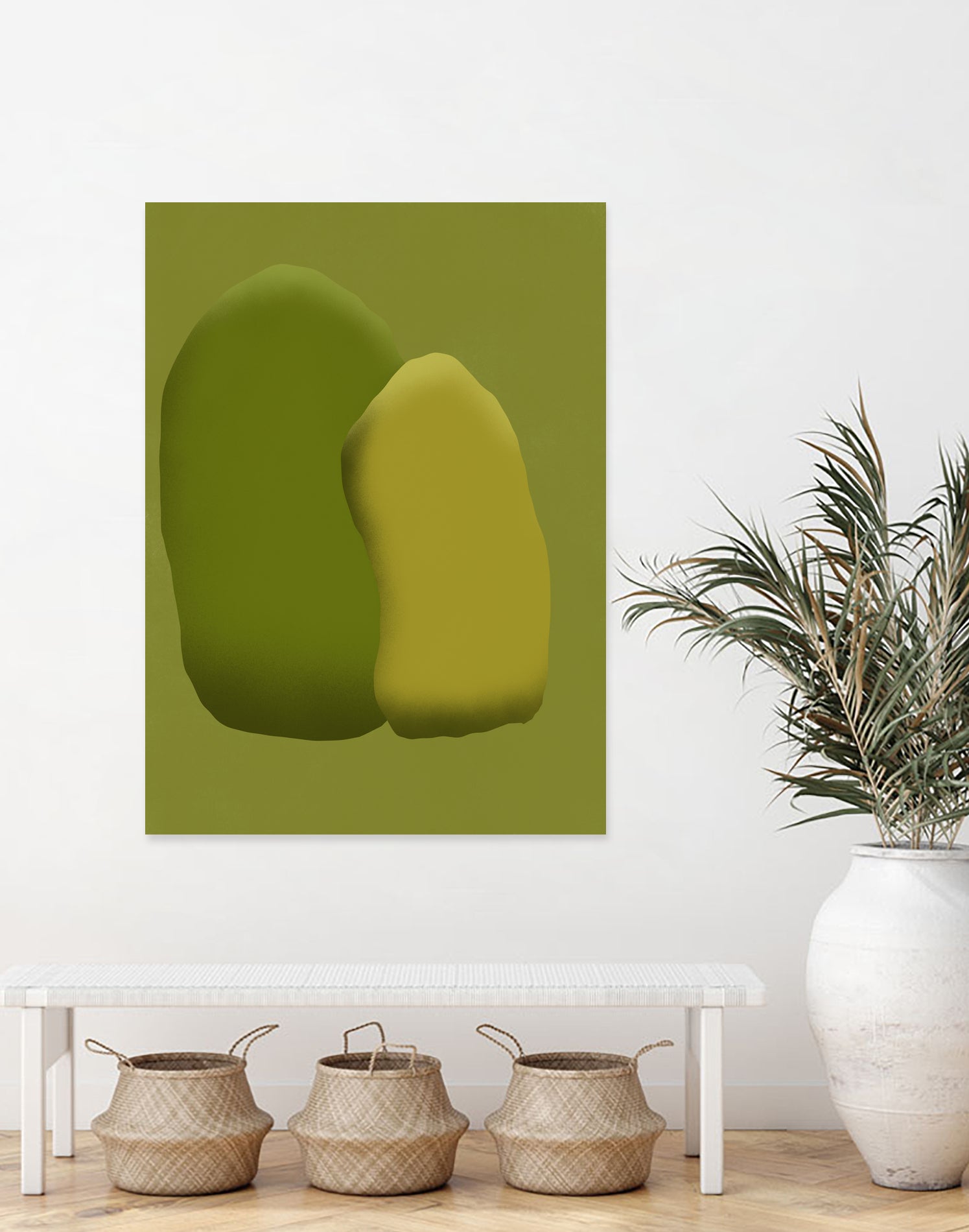 Stacking stone in green by Little on GIANT ART - illustration green
