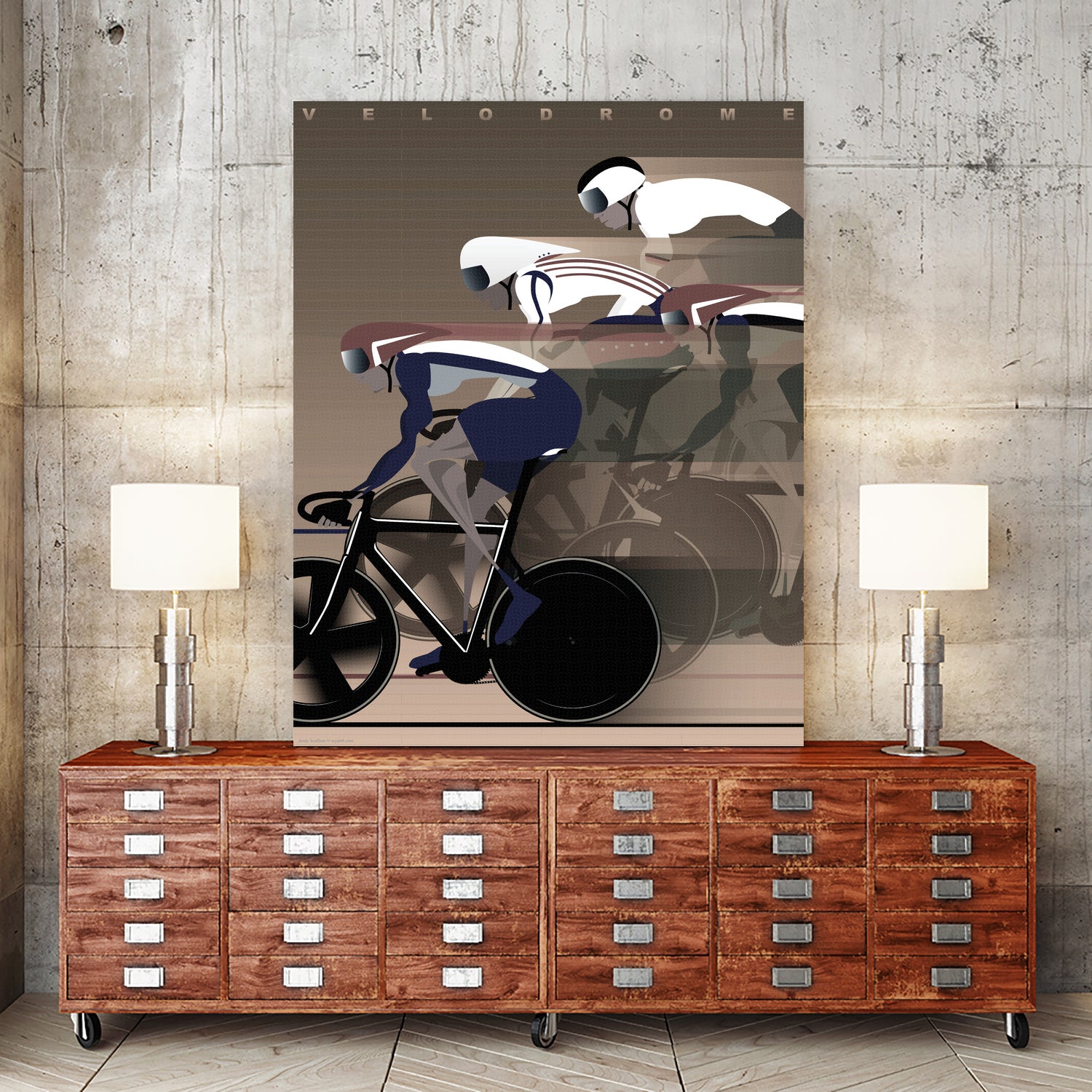 Velodrome by Wyatt 9 on GIANT ART - vintage poster,vintage,retro,old,poster,retro poster,old poster,text,vehicles,grand tour,bicycle,bike,bikes,transportaiton,bicycles,transportation,graphic,word, words, letter, letters, inspiration, inspirational,illustration,vehicle,sport,sports,action,biking,bicycling,cycling,person,people,bike ride,bike rider,bike riding,bicyclist,bike riders,bicyclists,race,racing,helmet,helmets,bicycle shop,family tree,high key,high-