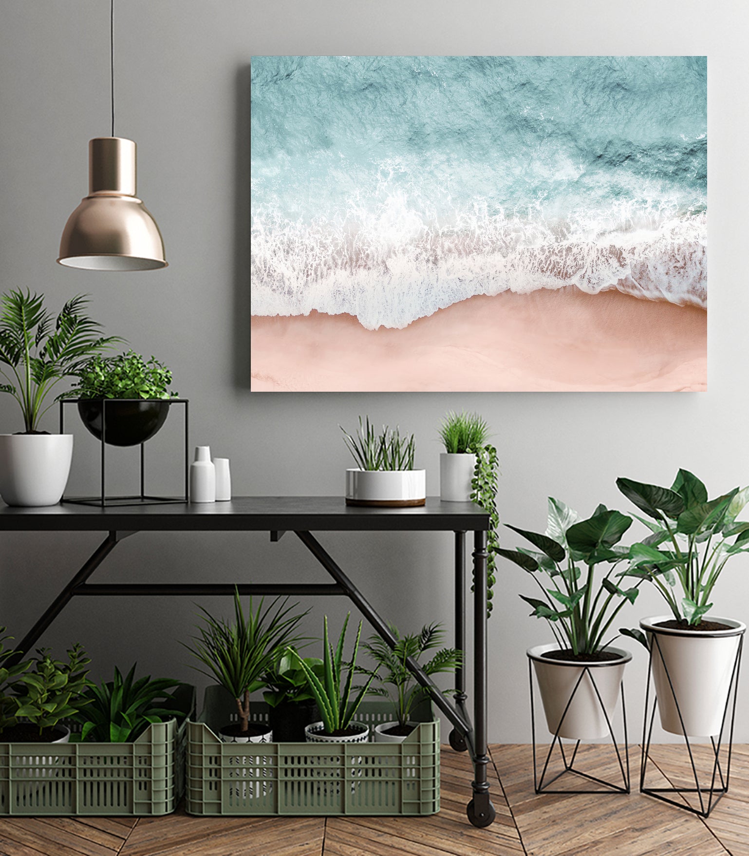 Beach Vibes III by Gemma Bardot on GIANT ART - pink landscape tourism