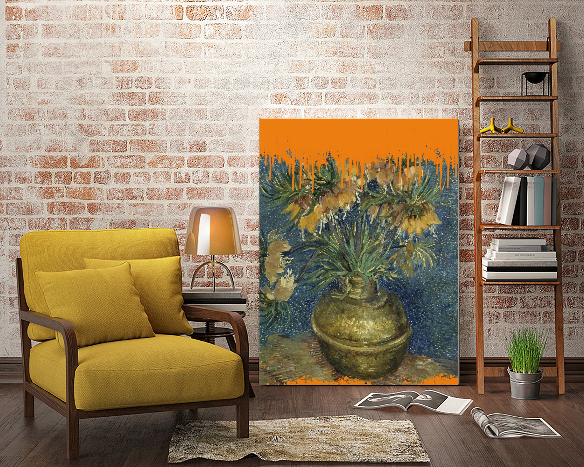 Collage Sunflowers and the splash Van Gogh by The on GIANT ART - art concept