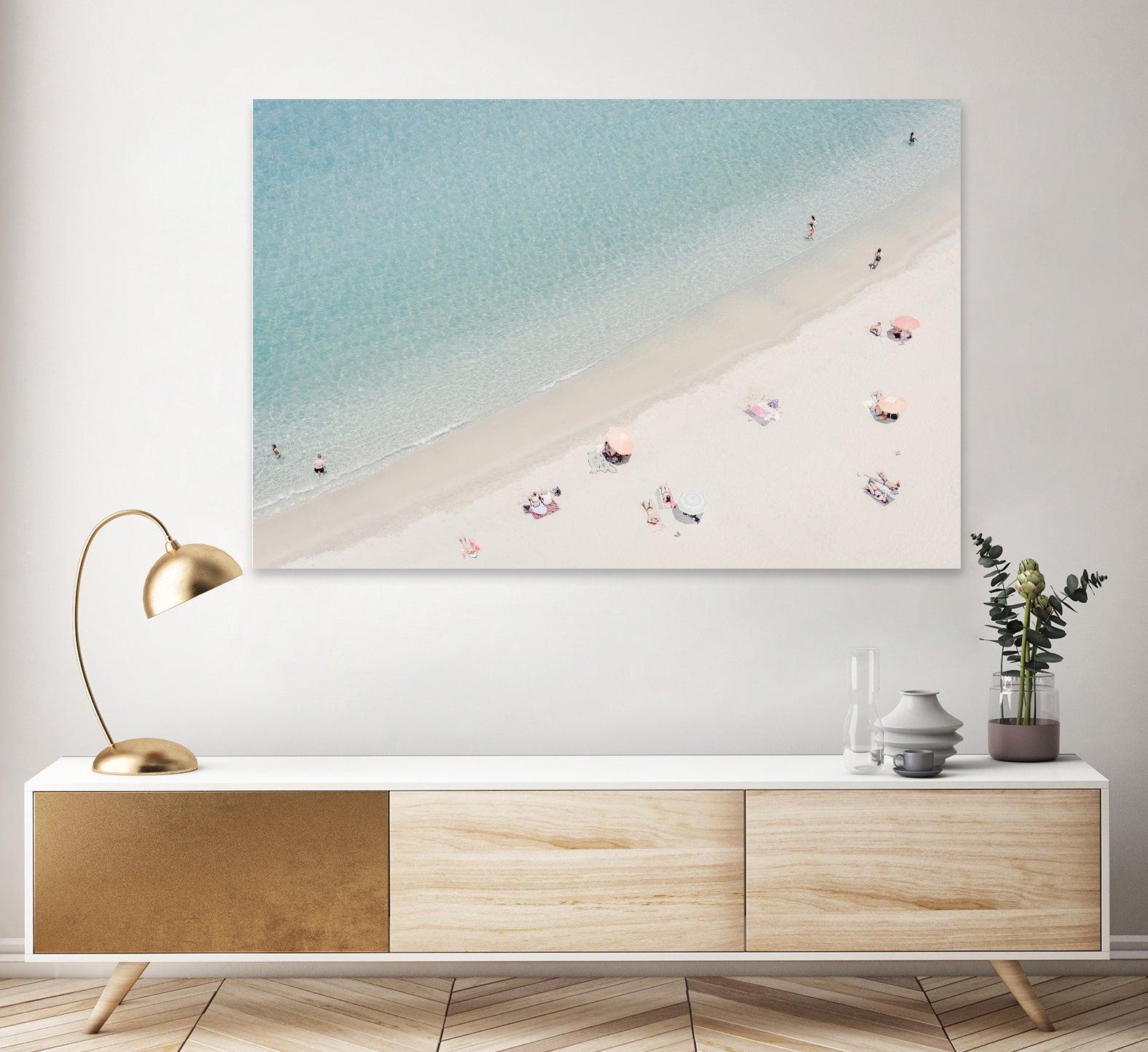 Aerial beach view by Photolovers on GIANT ART - landscape sunbathing
