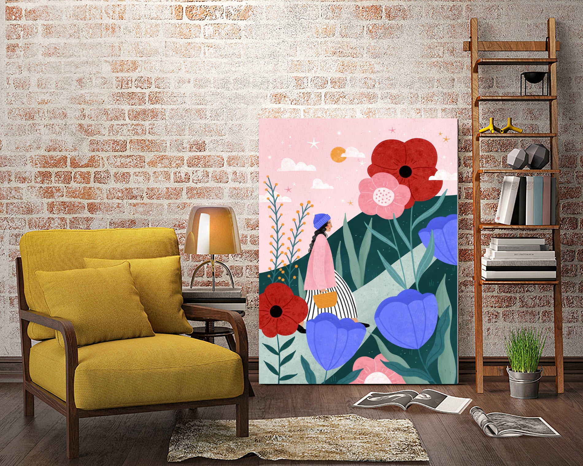 Flower Walk by Bea Muller on GIANT ART - nature and landscapes painting