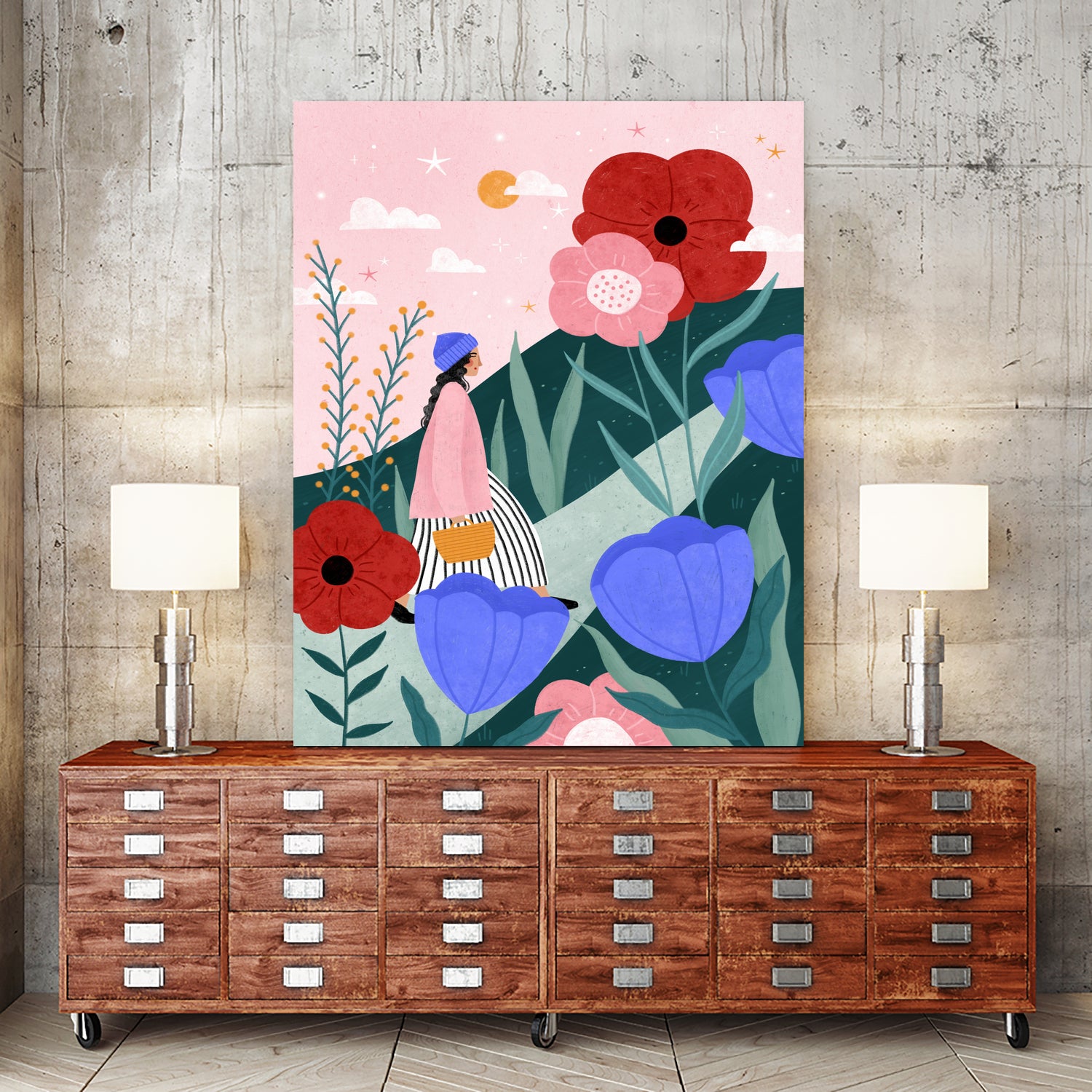 Flower Walk by Bea Muller on GIANT ART - nature and landscapes painting