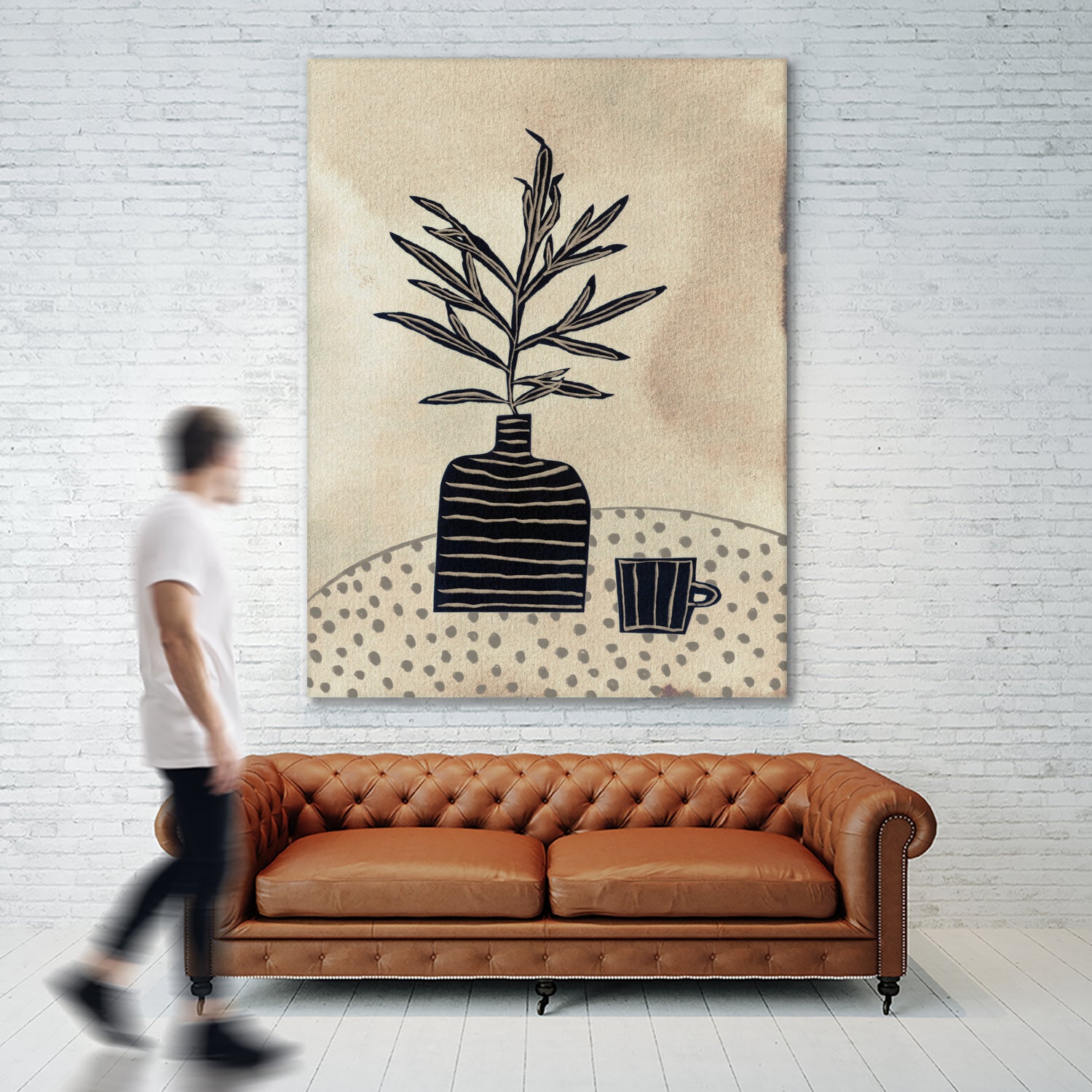 Still Life With a Vase and a Cup of Coffee by Alisa on GIANT ART - illustration drawing