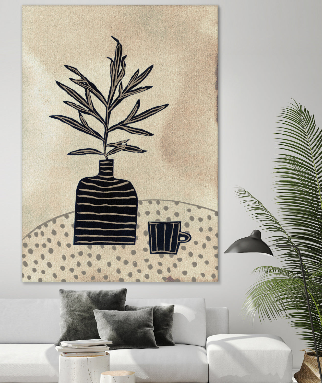 Still Life With a Vase and a Cup of Coffee by Alisa on GIANT ART - illustration drawing