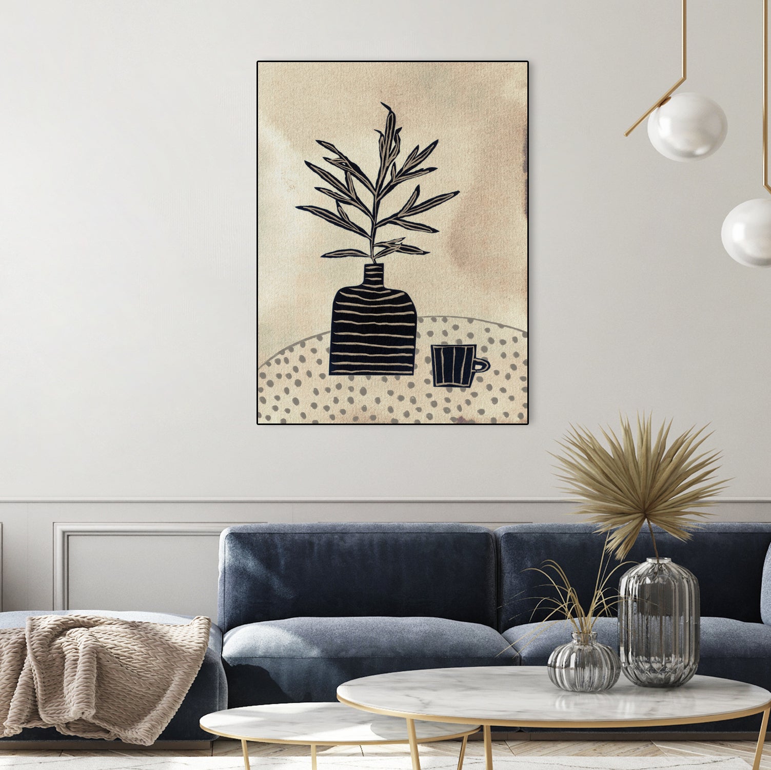 Still Life With a Vase and a Cup of Coffee by Alisa on GIANT ART - illustration drawing