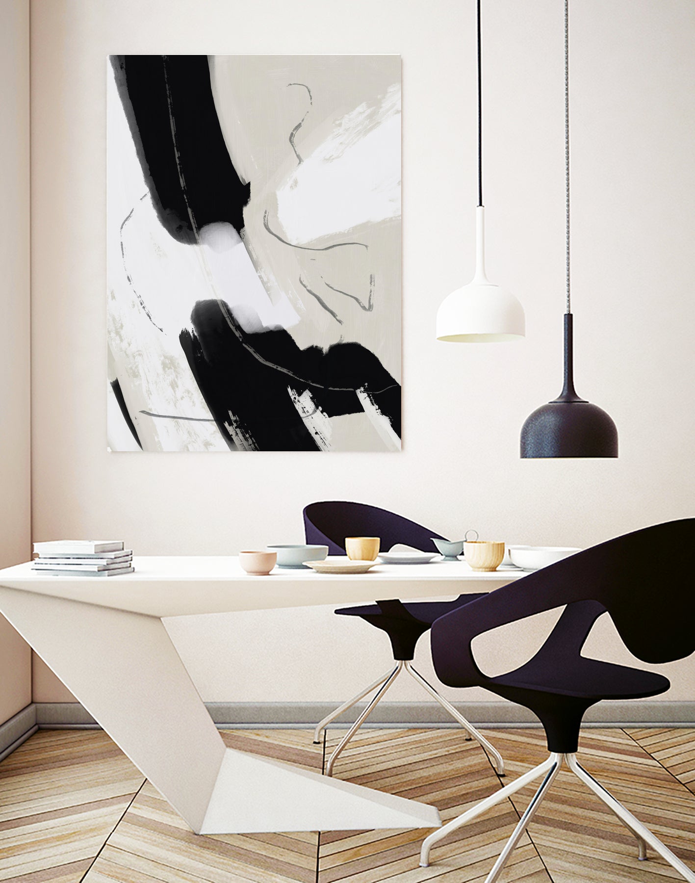 Paint abstract black and white by Little on GIANT ART - dean