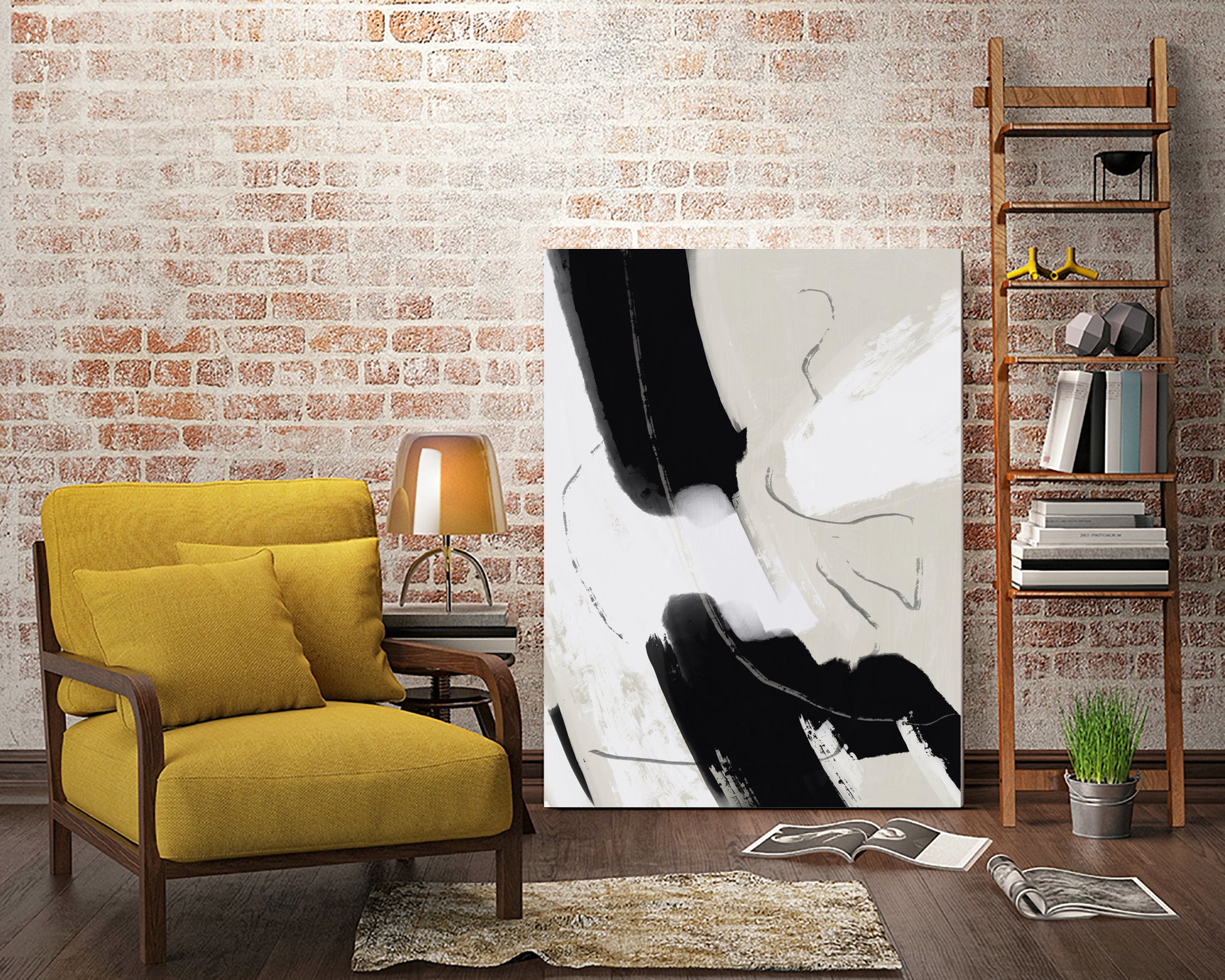 Paint abstract black and white by Little on GIANT ART - dean