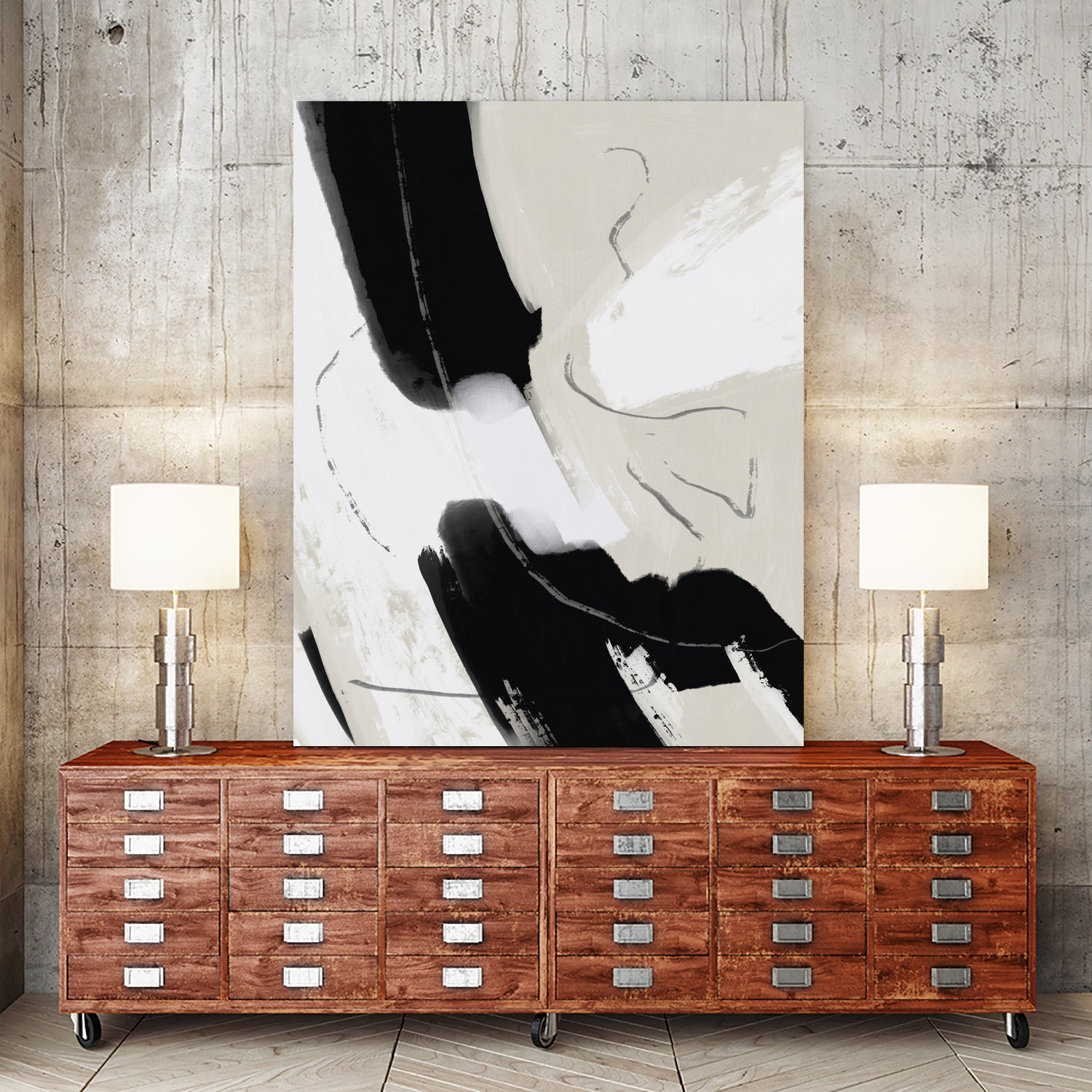 Paint abstract black and white by Little on GIANT ART - dean