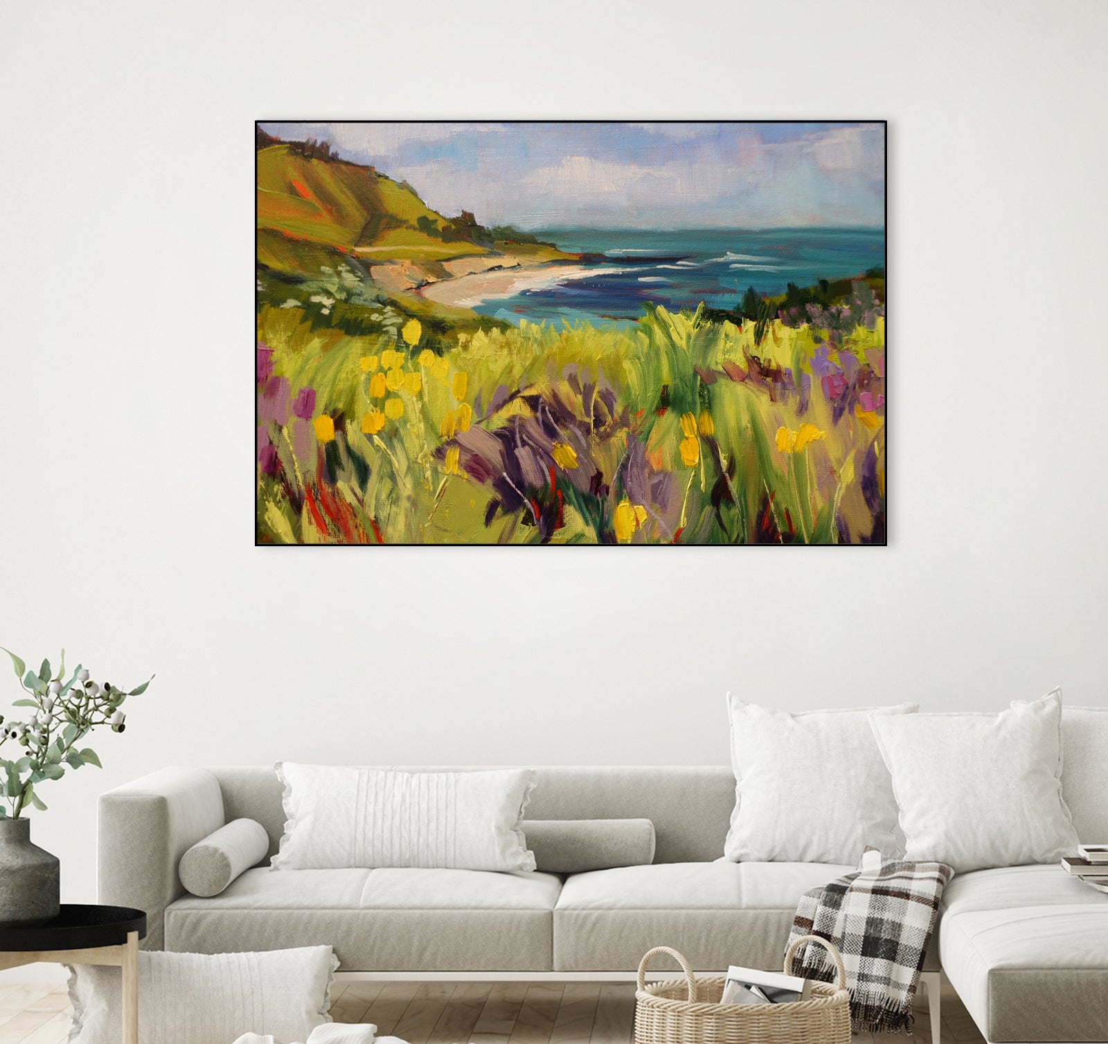 Coastal California by Maxine Shore on GIANT ART - green landscape coast