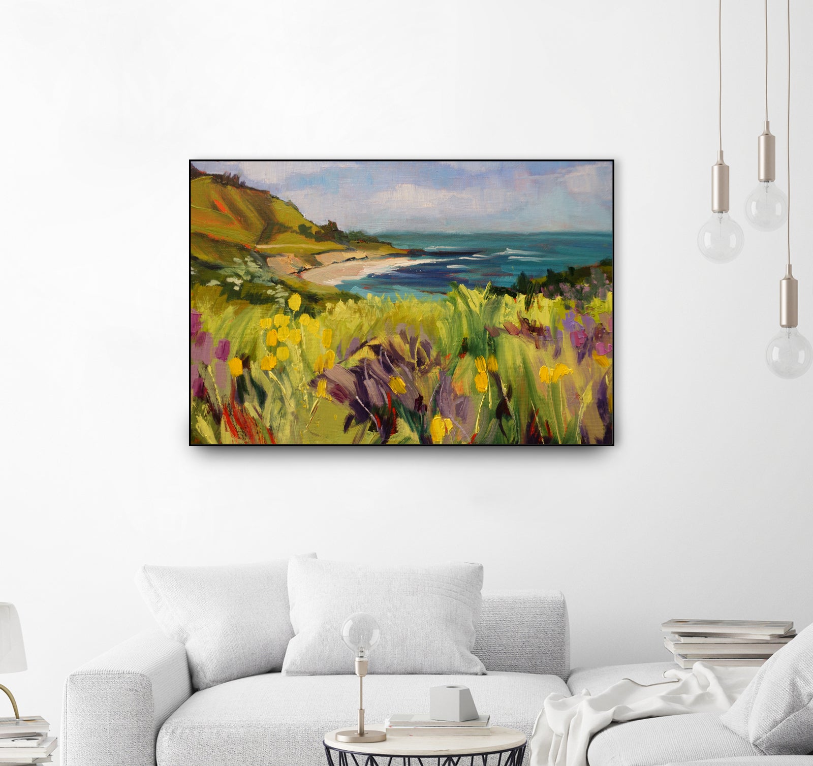 Coastal California by Maxine Shore on GIANT ART - green landscape coast