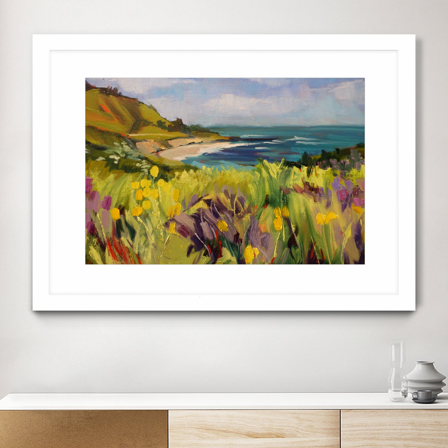 Coastal California by Maxine Shore on GIANT ART - green landscape coast