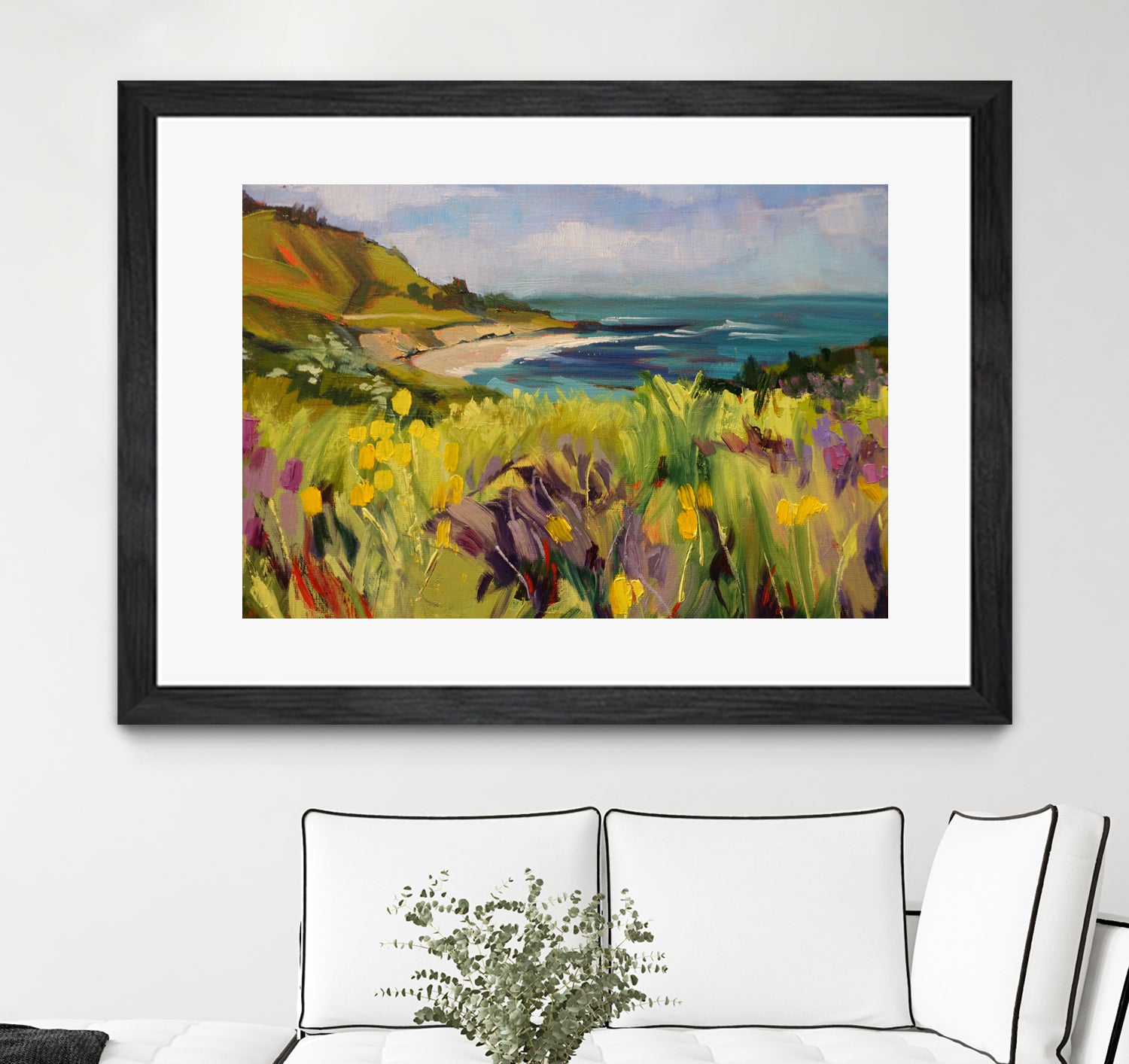 Coastal California by Maxine Shore on GIANT ART - green landscape coast