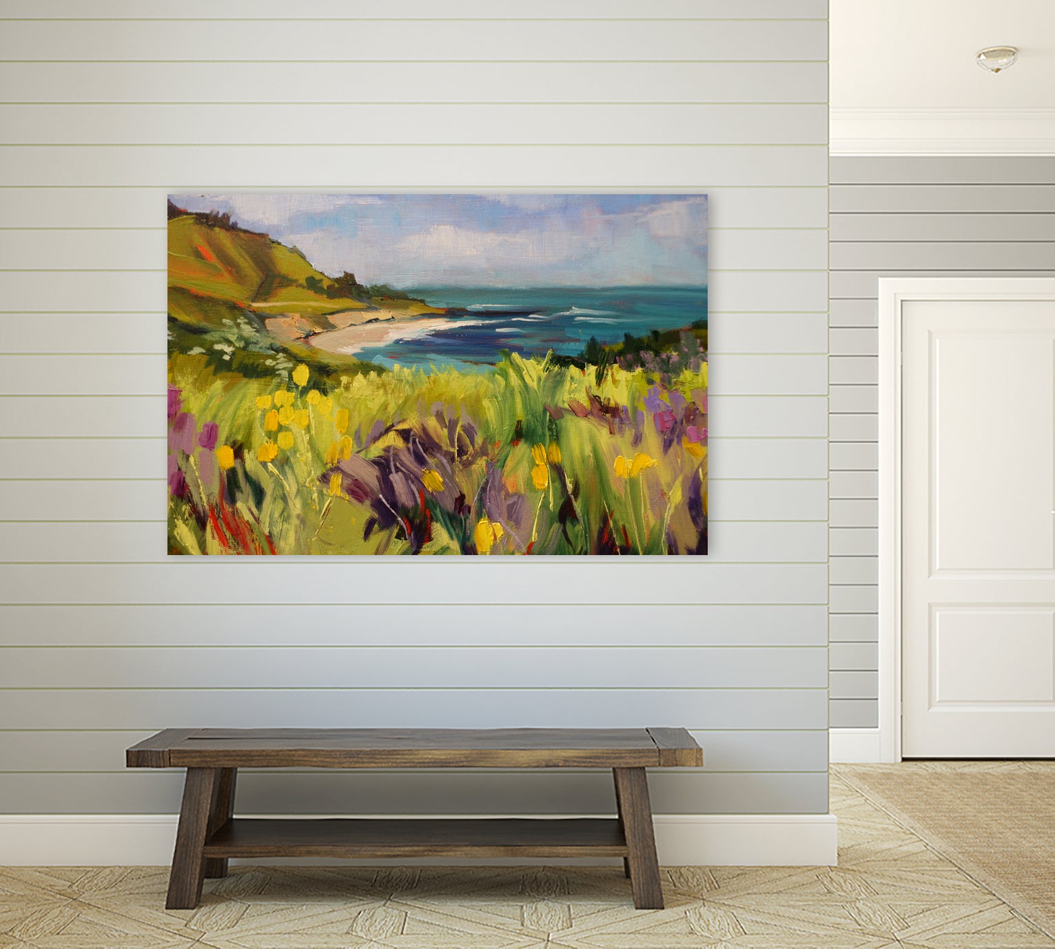 Coastal California by Maxine Shore on GIANT ART - green landscape coast