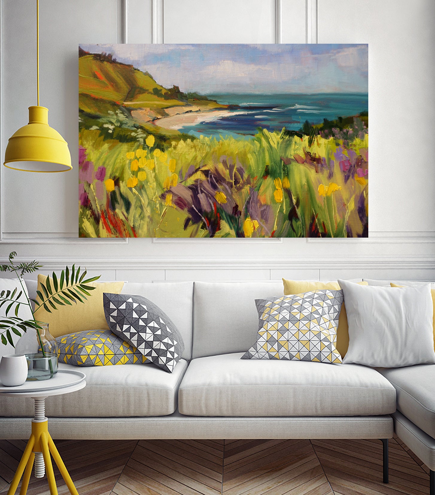 Coastal California by Maxine Shore on GIANT ART - green landscape coast