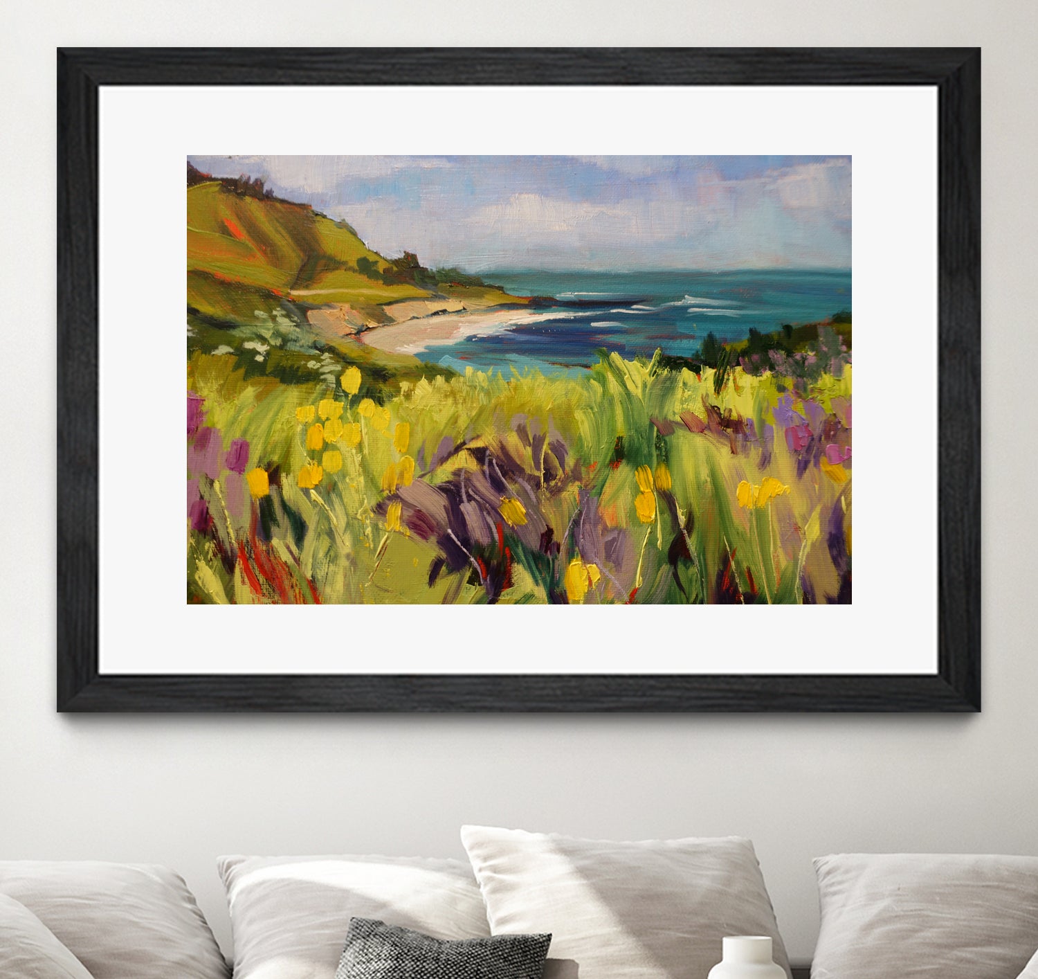 Coastal California by Maxine Shore on GIANT ART - green landscape coast