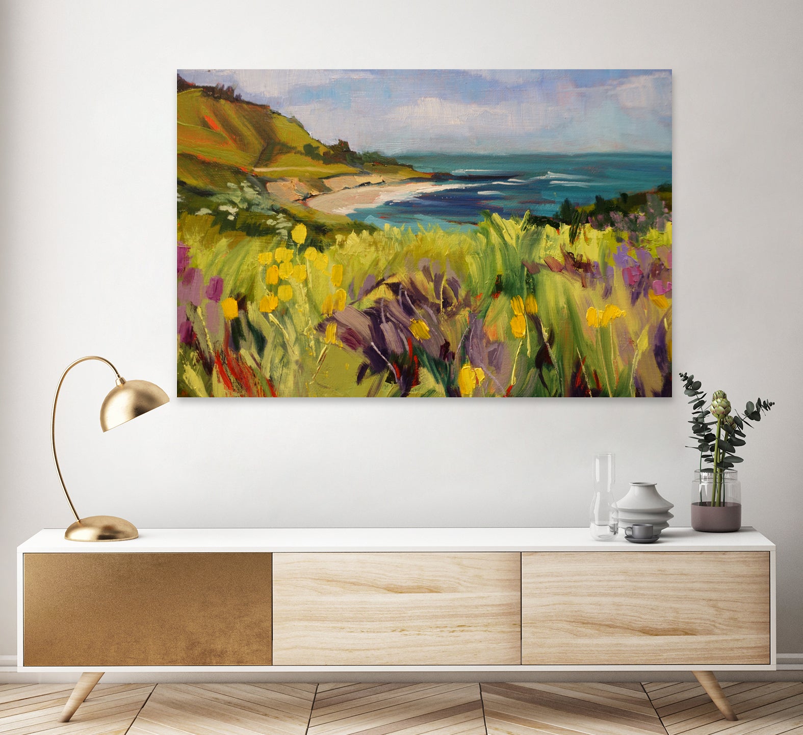 Coastal California by Maxine Shore on GIANT ART - green landscape coast