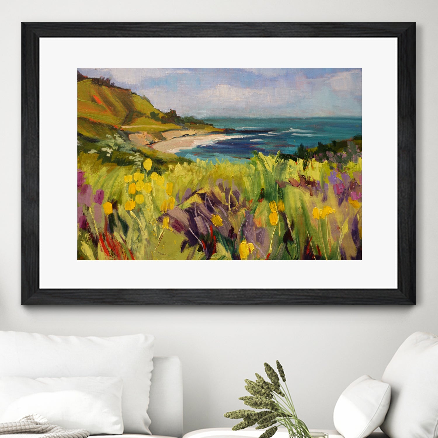 Coastal California by Maxine Shore on GIANT ART - green landscape coast