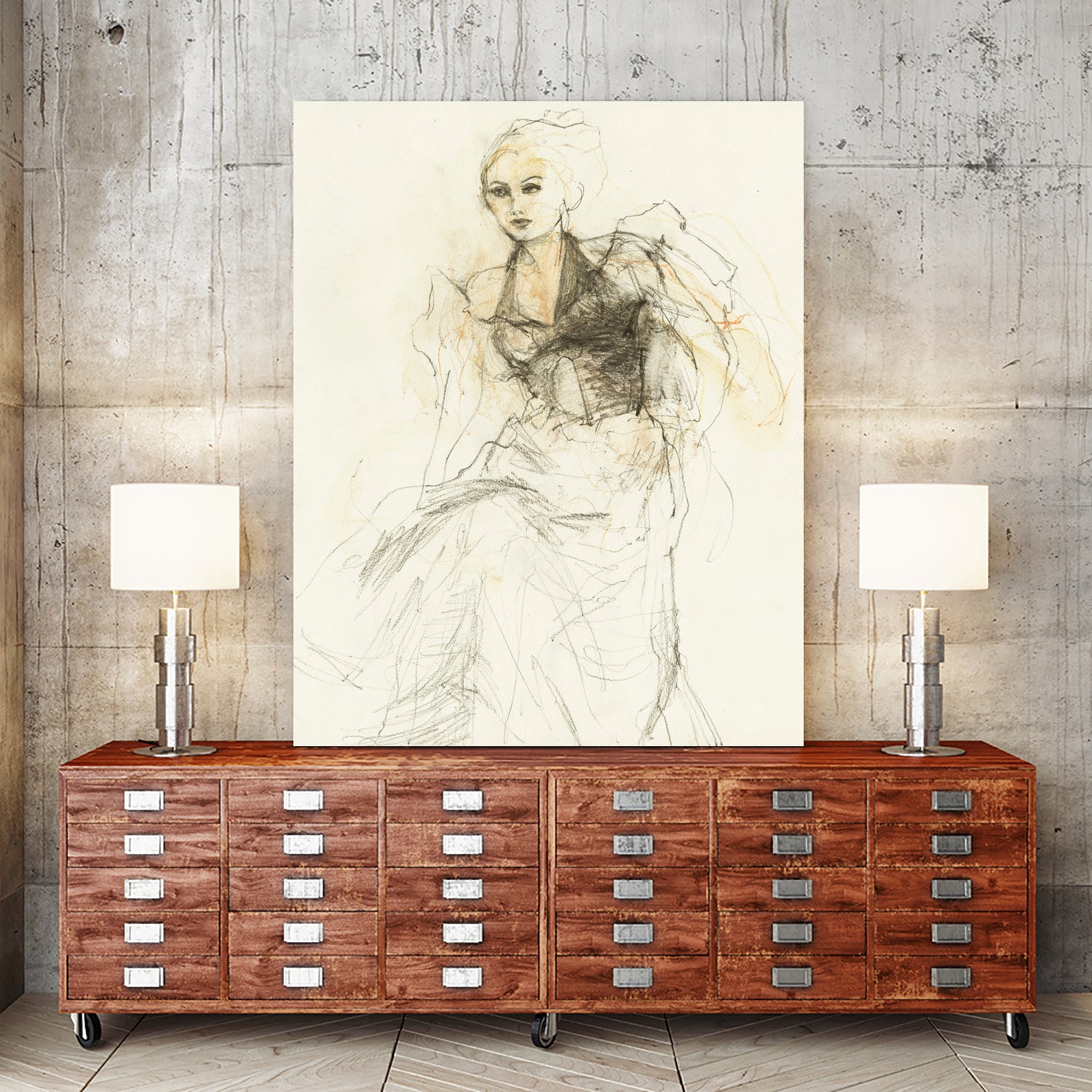 Elegant Sketching by Ute Rathmann on GIANT ART - 5002 illustration