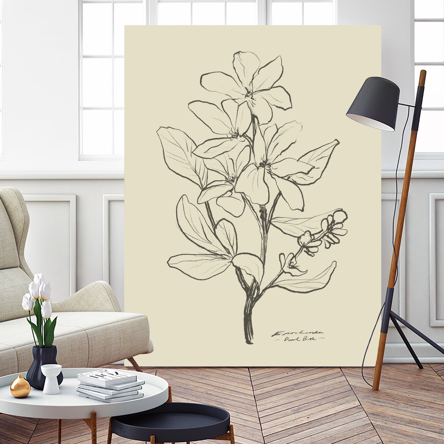 Floral 1 by Dan Hobday on GIANT ART - flowers and plants sketch
