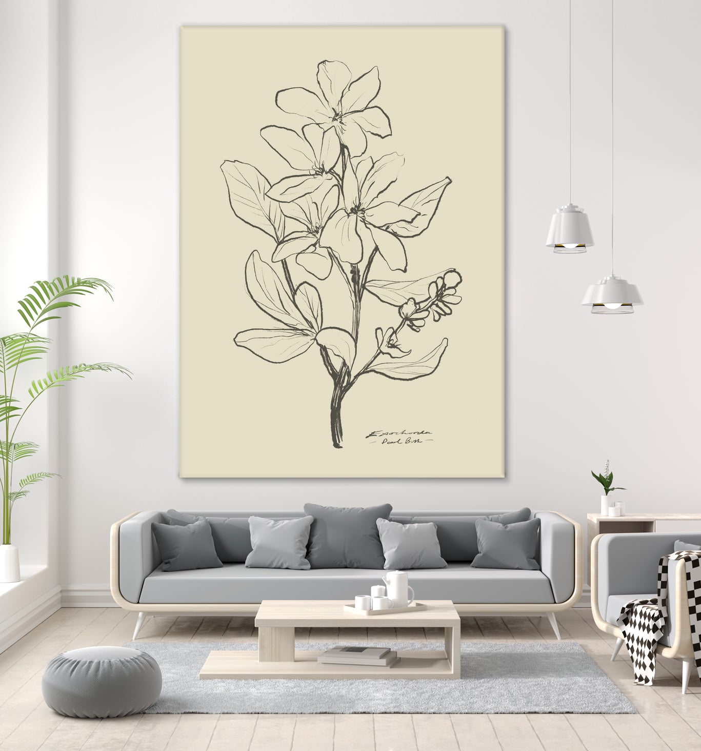 Floral 1 by Dan Hobday on GIANT ART - flowers and plants sketch