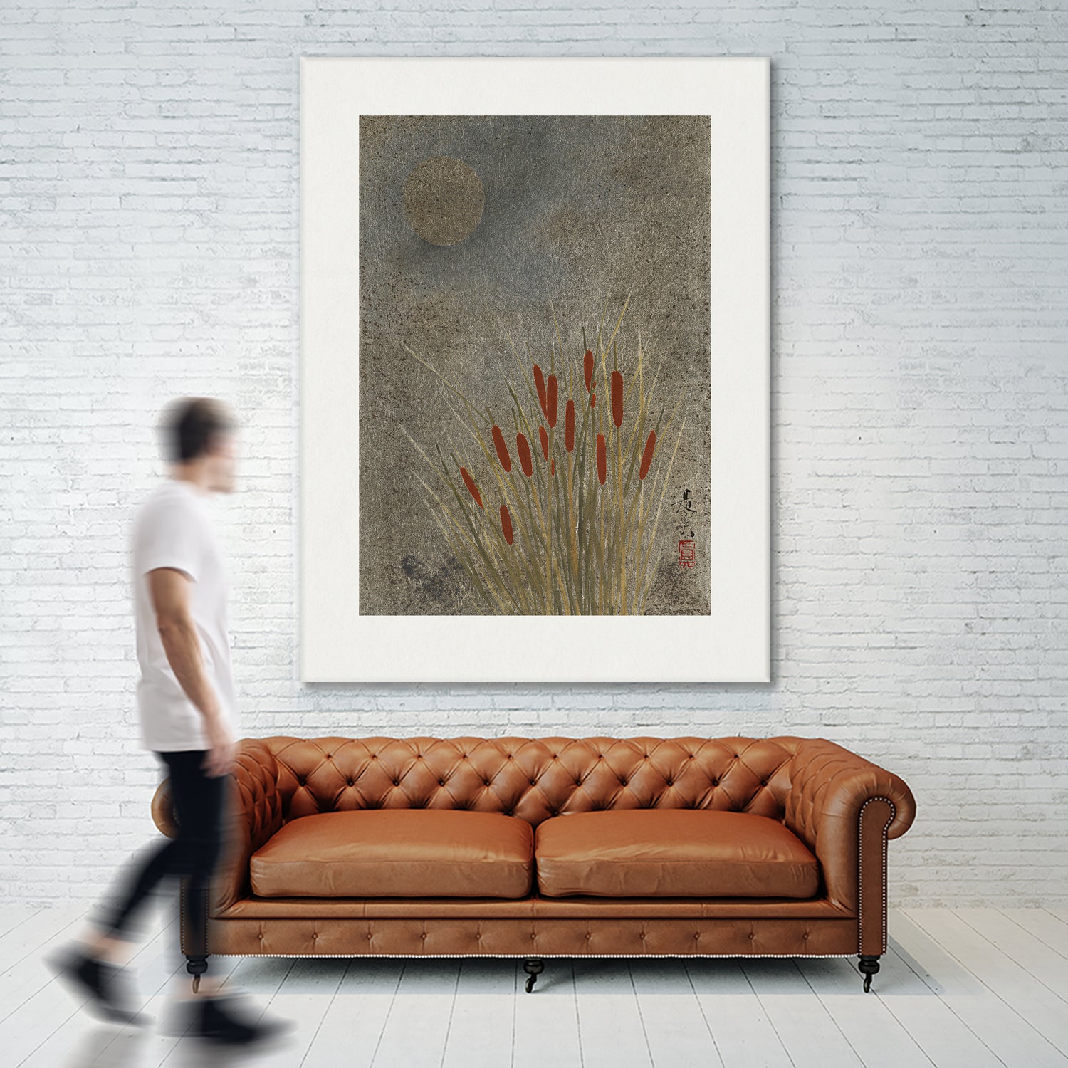 Japanese Grass Field At Night (1807a€“1891) by Shibata Zeshin on GIANT ART - 9449 illustration