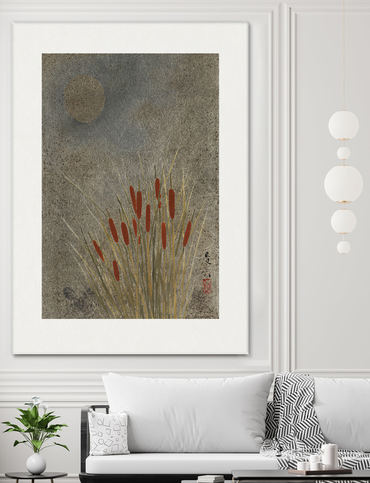 Japanese Grass Field At Night (1807a€“1891) by Shibata Zeshin on GIANT ART - 9449 illustration