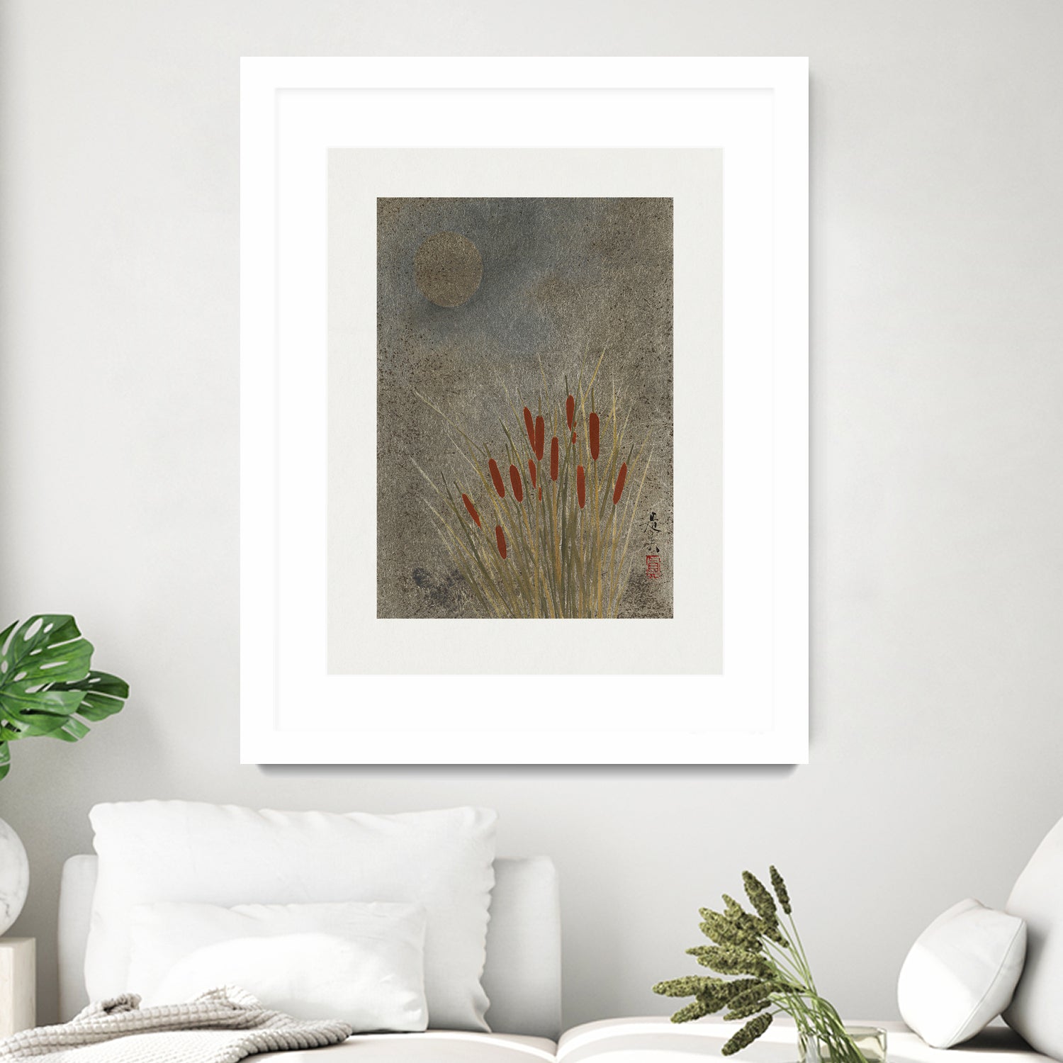 Japanese Grass Field At Night (1807a€“1891) by Shibata Zeshin on GIANT ART - 9449 illustration