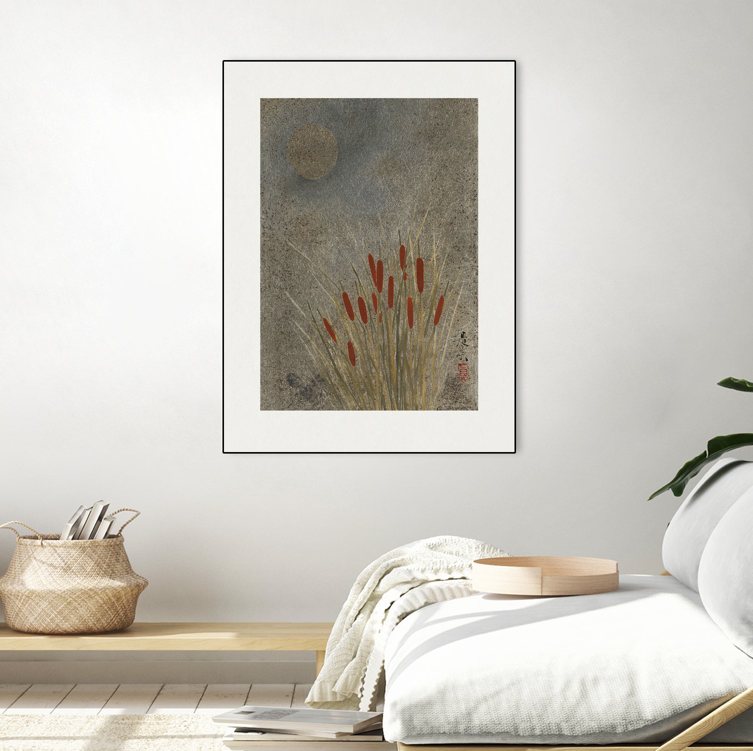 Japanese Grass Field At Night (1807a€“1891) by Shibata Zeshin on GIANT ART - 9449 illustration