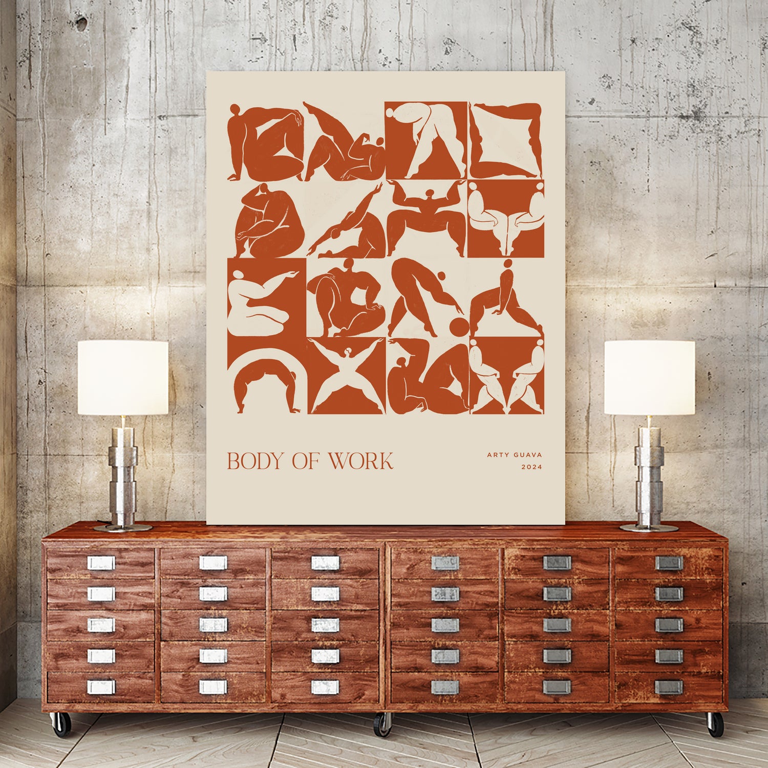 Body of Work (terracotta) by Arty Guava on GIANT ART - 9600 illustration