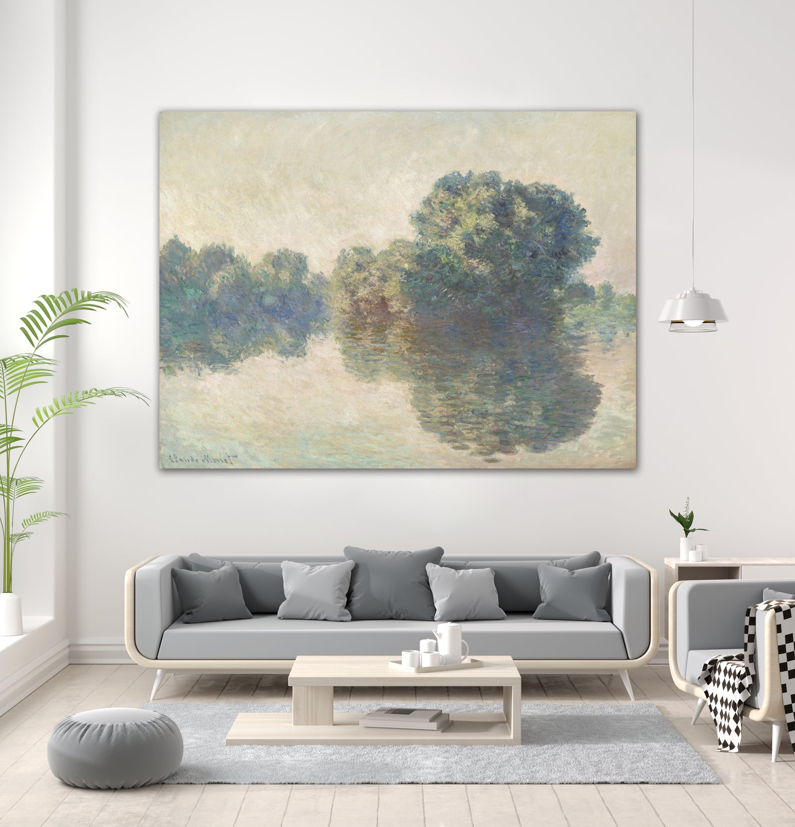 The Seine At Giverny (1897) by Claude Monet on GIANT ART - paintings painting
