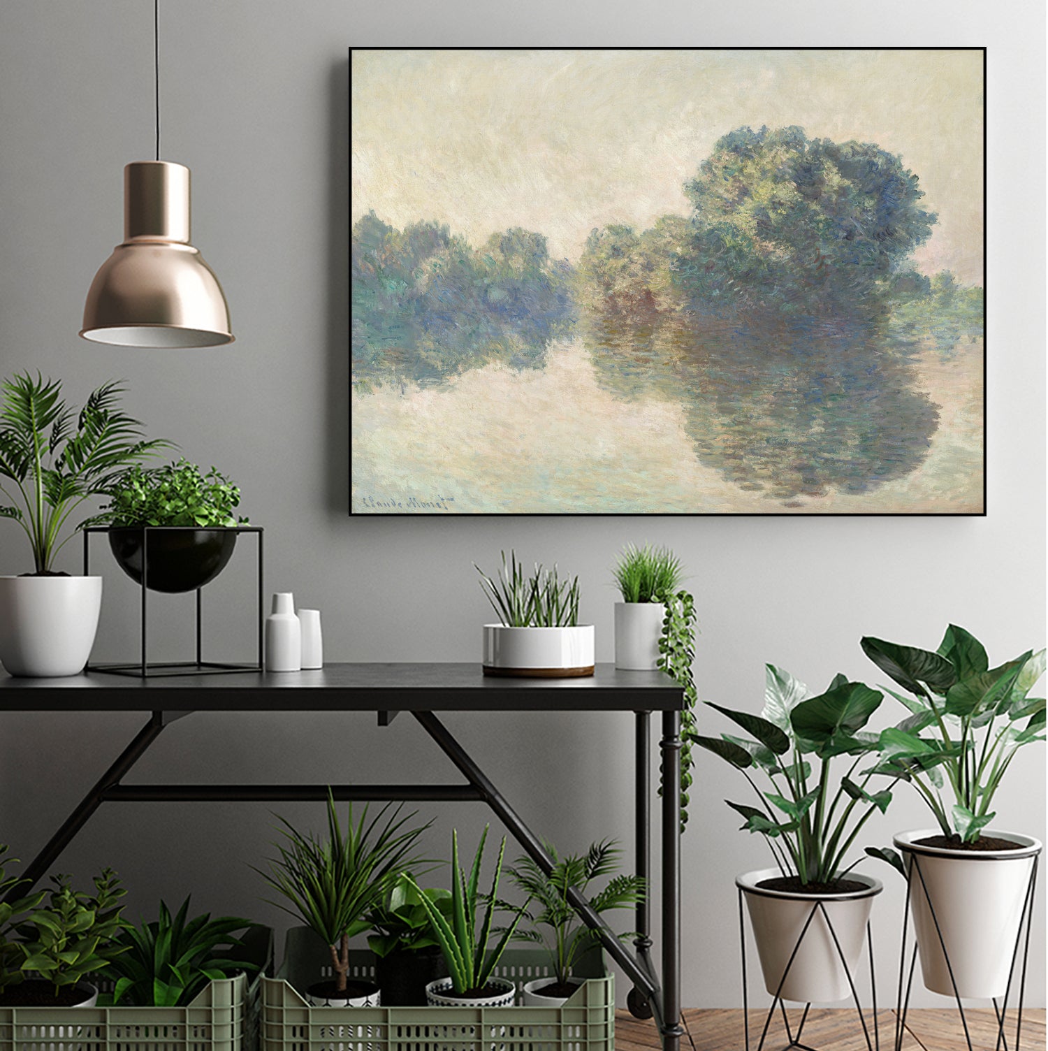 The Seine At Giverny (1897) by Claude Monet on GIANT ART - paintings painting