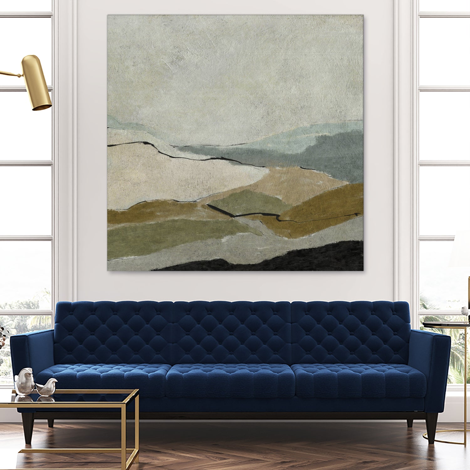 Unseen Landscape by Dan Hobday on GIANT ART - bown abstract ananpainted