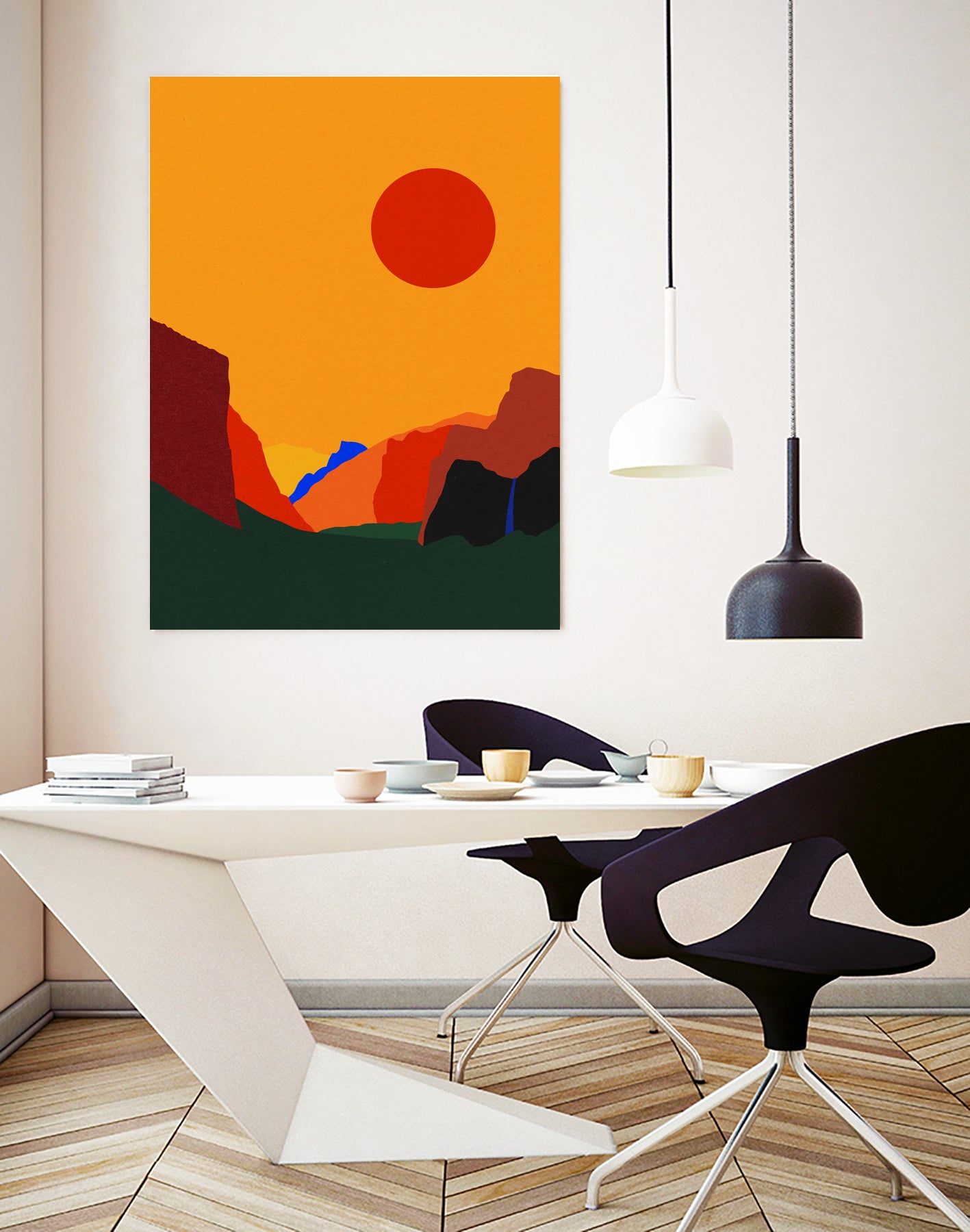 Yosemite Valley 23 by Rosi Feist on GIANT ART - illustration orange