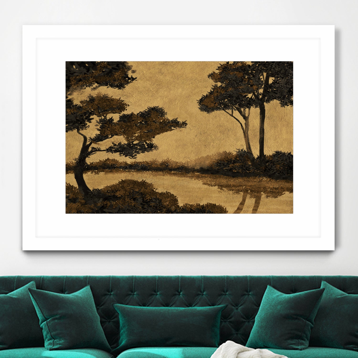 Wooland Pond by Dan Hobday on GIANT ART - nature and landscapes painting