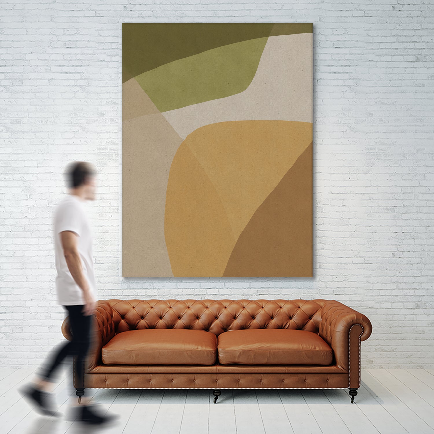 Echoe by Dan Hobday on GIANT ART - abstract beige