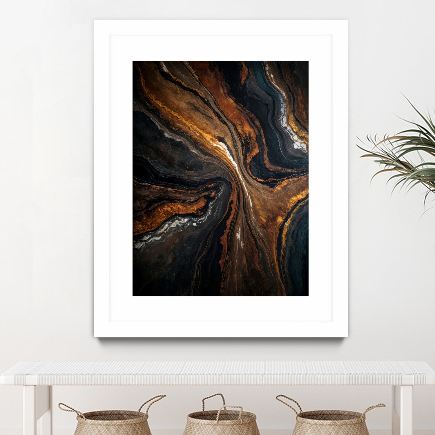 Golden Tones In Dark Stone by Alpenglow Workshop on GIANT ART - abstract abstract art