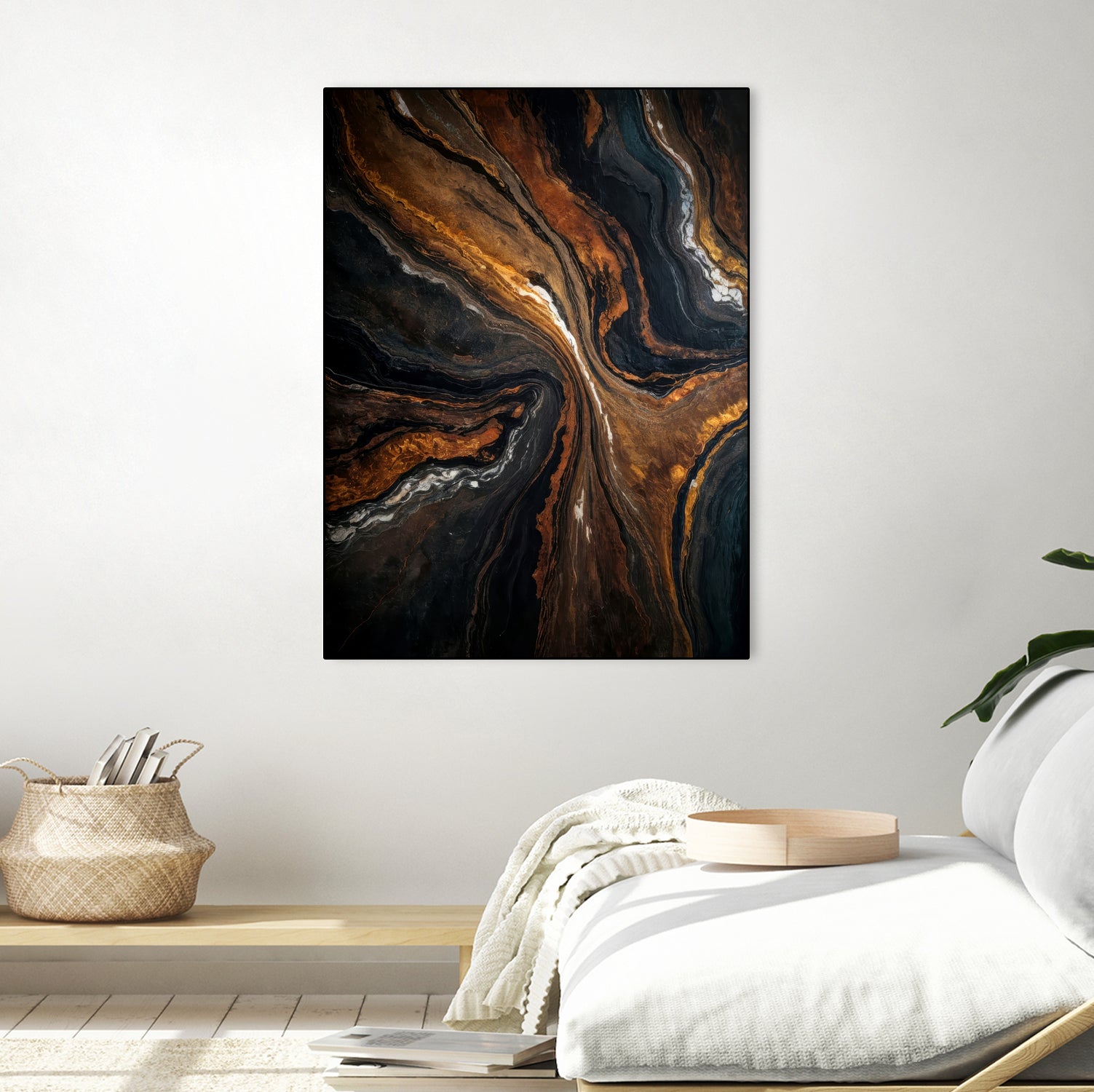 Golden Tones In Dark Stone by Alpenglow Workshop on GIANT ART - abstract abstract art