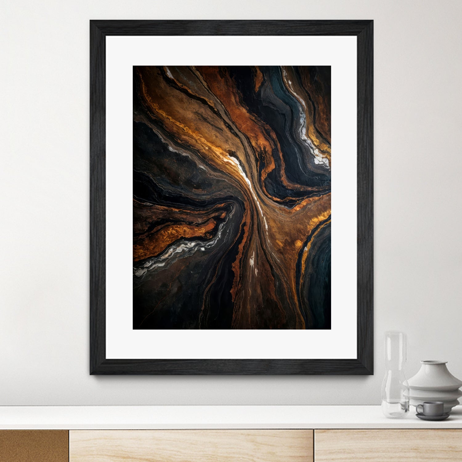 Golden Tones In Dark Stone by Alpenglow Workshop on GIANT ART - abstract abstract art