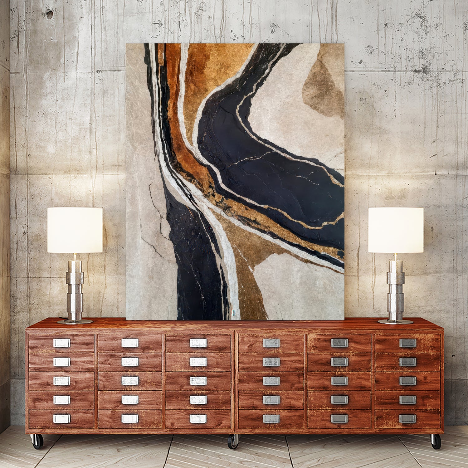 Textured Earth In Black and Gold by Alpenglow Workshop on GIANT ART - aesthetic abstract aesthetic