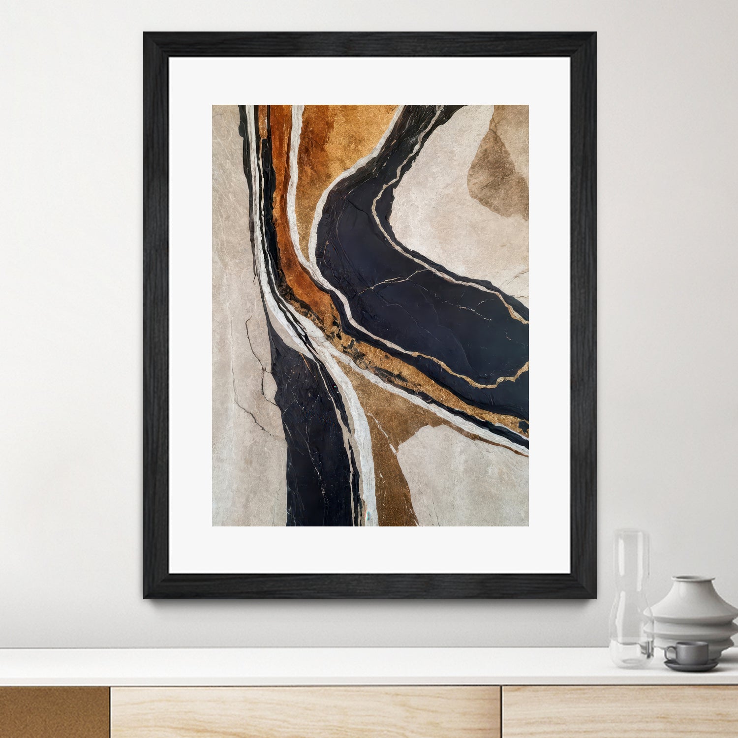 Textured Earth In Black and Gold by Alpenglow Workshop on GIANT ART - aesthetic abstract aesthetic