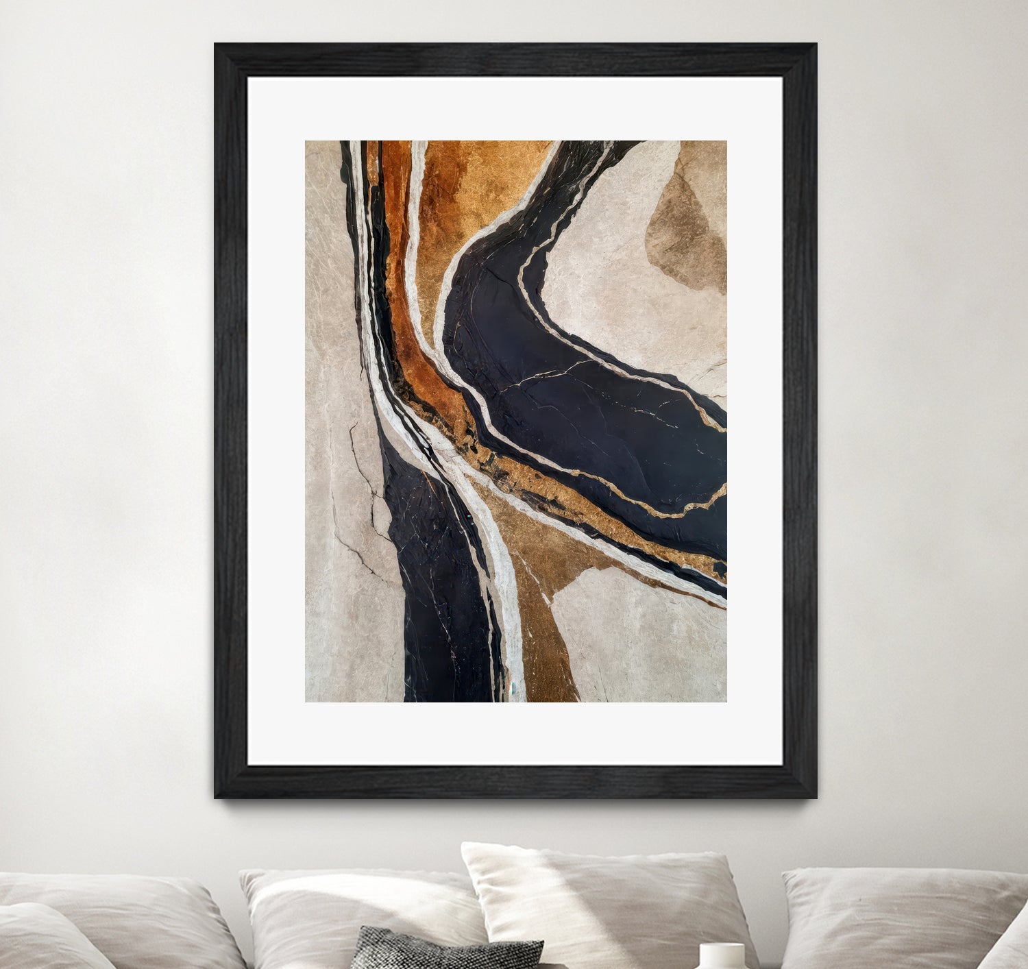 Textured Earth In Black and Gold by Alpenglow Workshop on GIANT ART - aesthetic abstract aesthetic