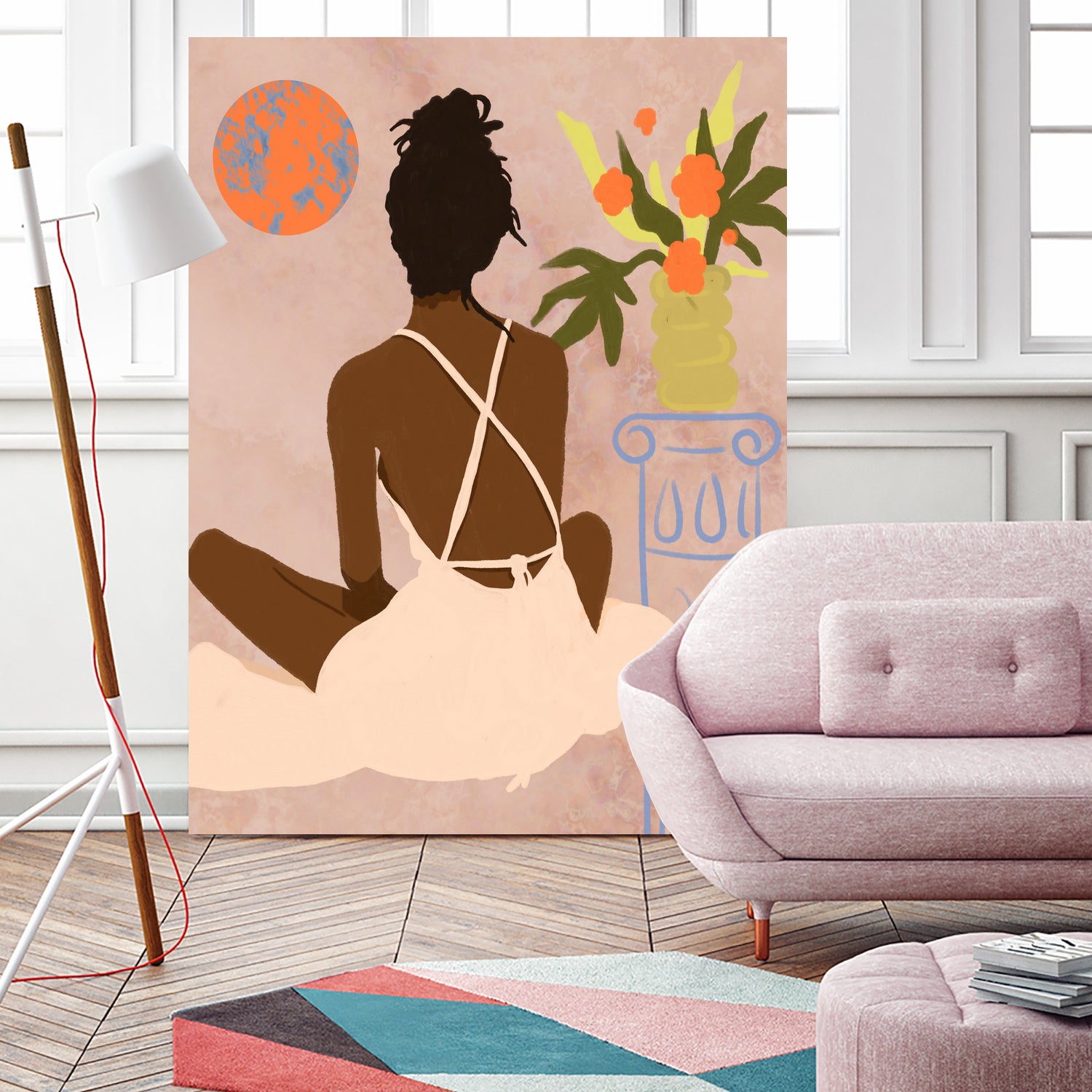 Gazing into the Abyss by Kintsugi99 on GIANT ART - orange framed canvas